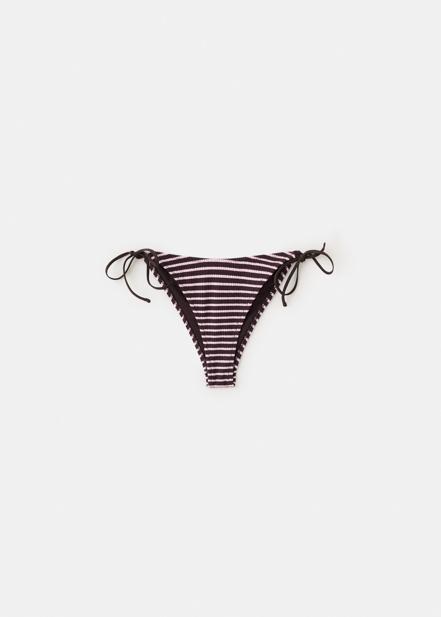 Striped ribbed bikini bottoms - Article without model
