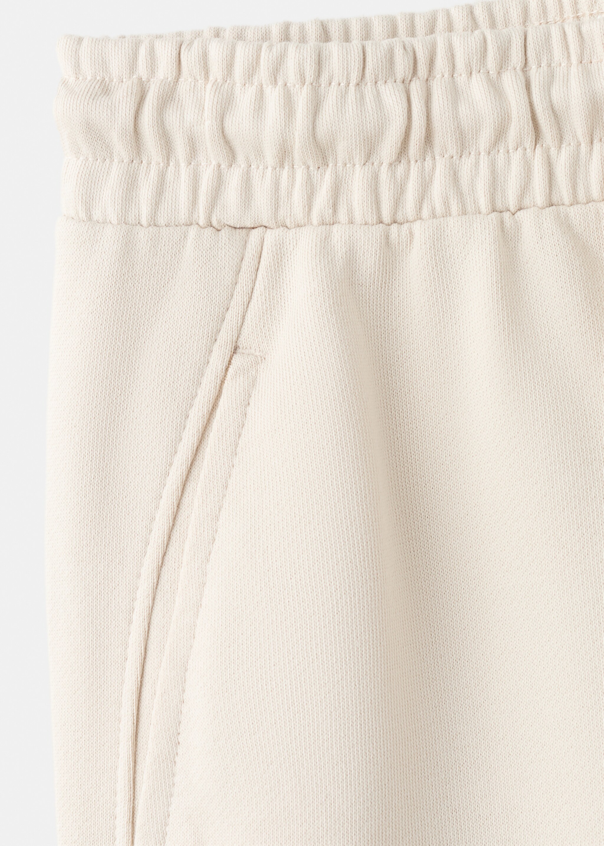 Cotton shorts with drawstring - Details of the article 0, Ecru. Ref: 27056728-00.