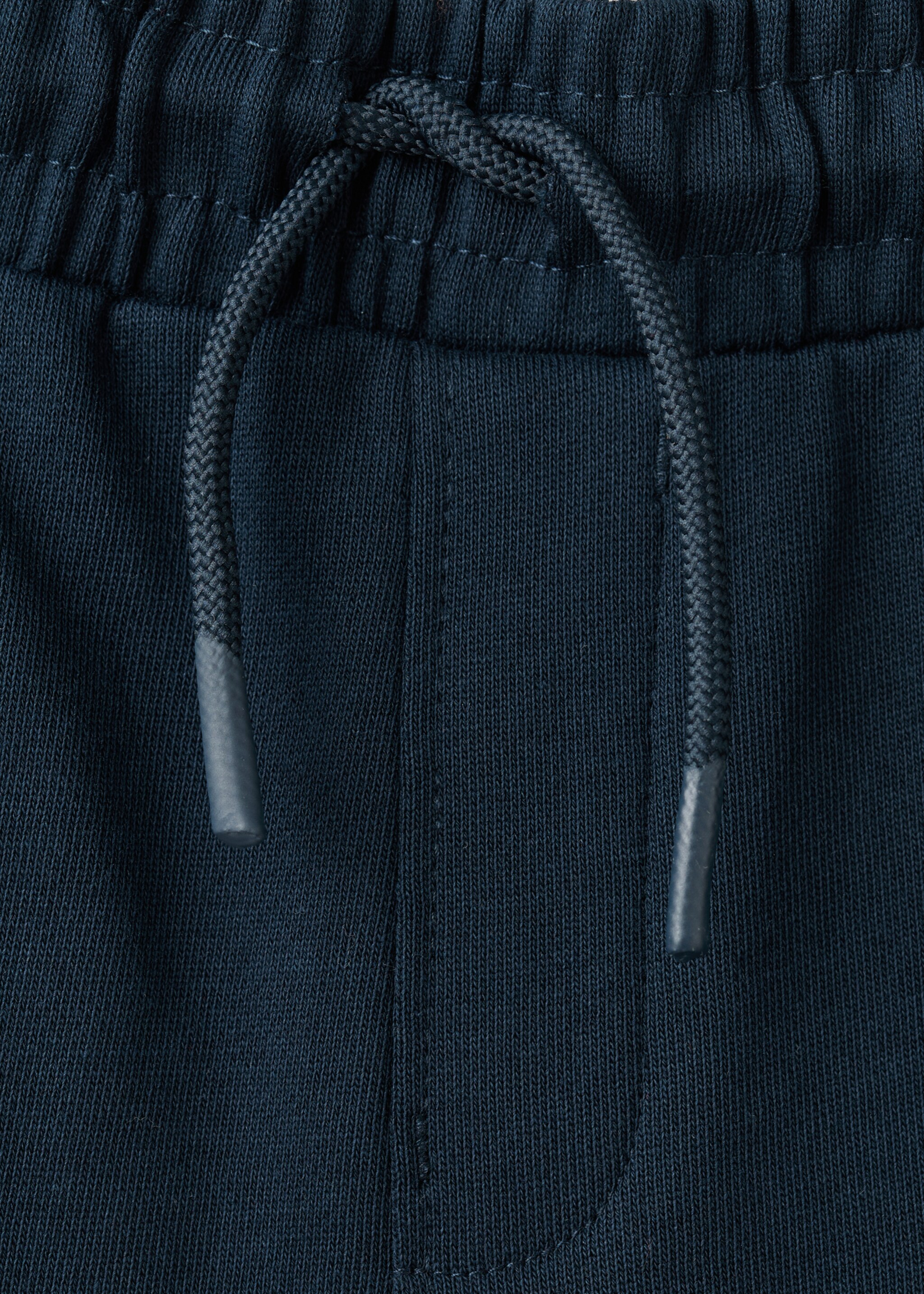 Cotton shorts with drawstring - Details of the article 8, Navy. Ref: 27056728-00.