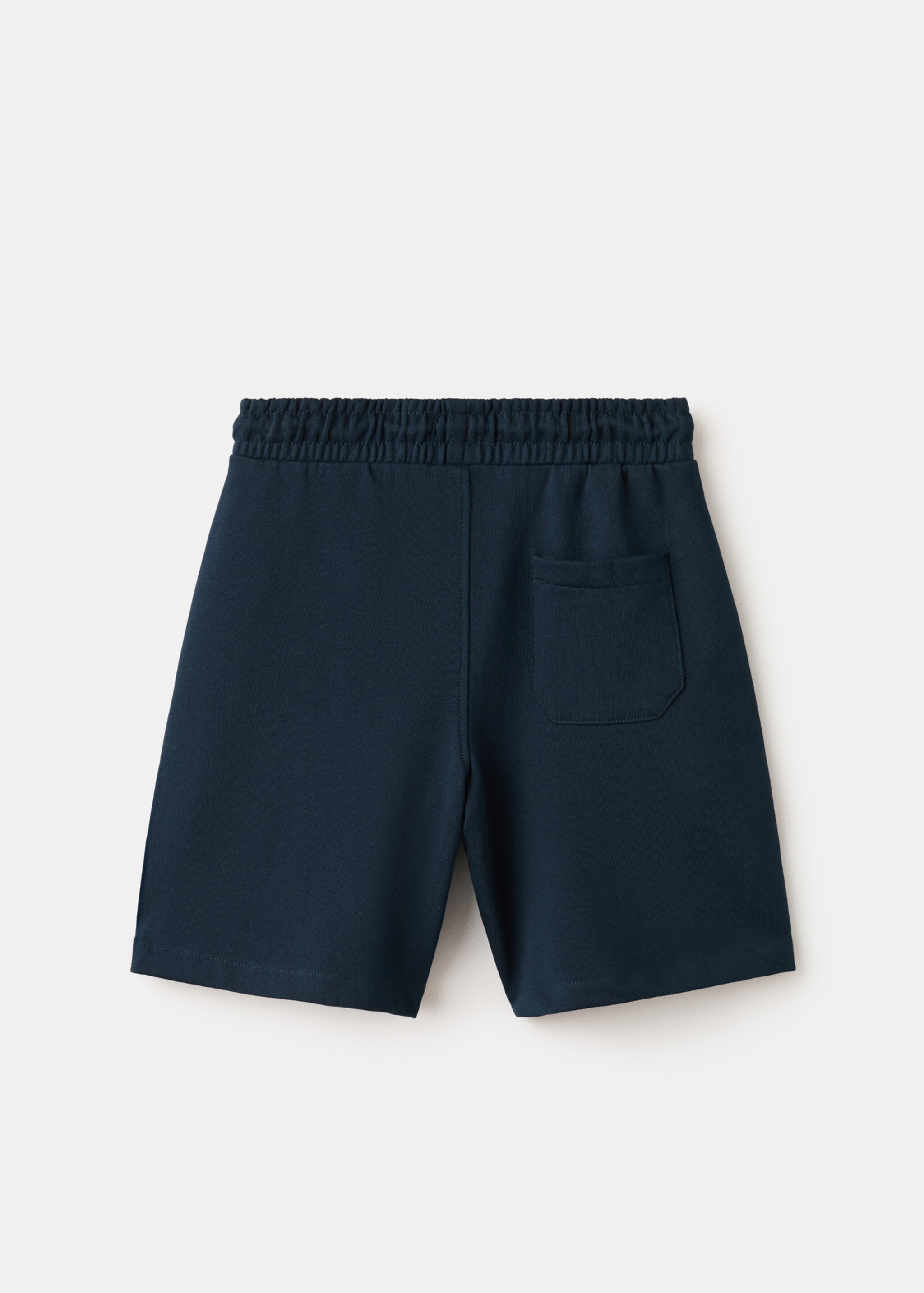 Cotton shorts with drawstring - Reverse of the article, Navy. Ref: 27056728-00.