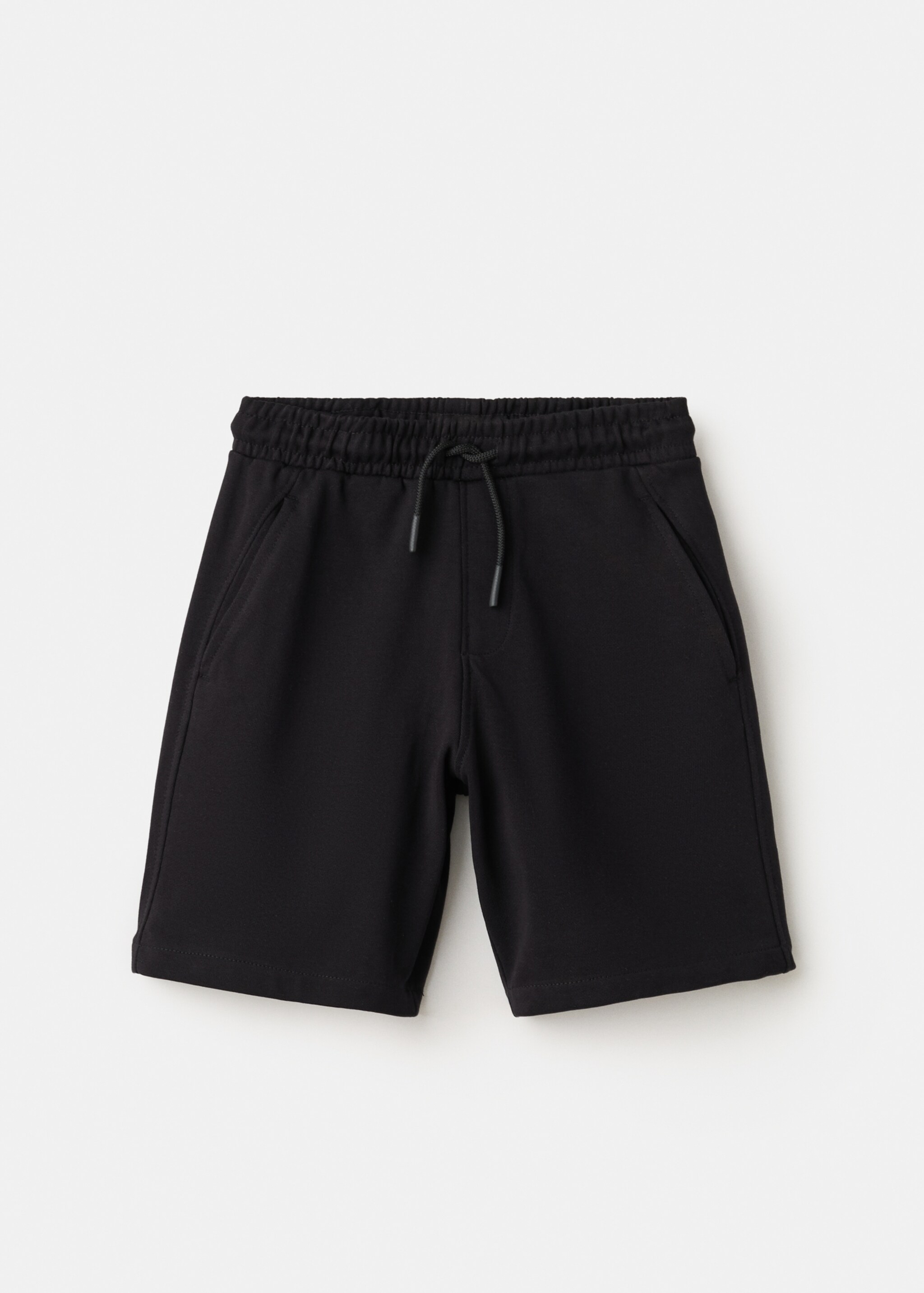 Cotton shorts with drawstring - Article without model, Black. Ref: 27056728-00.