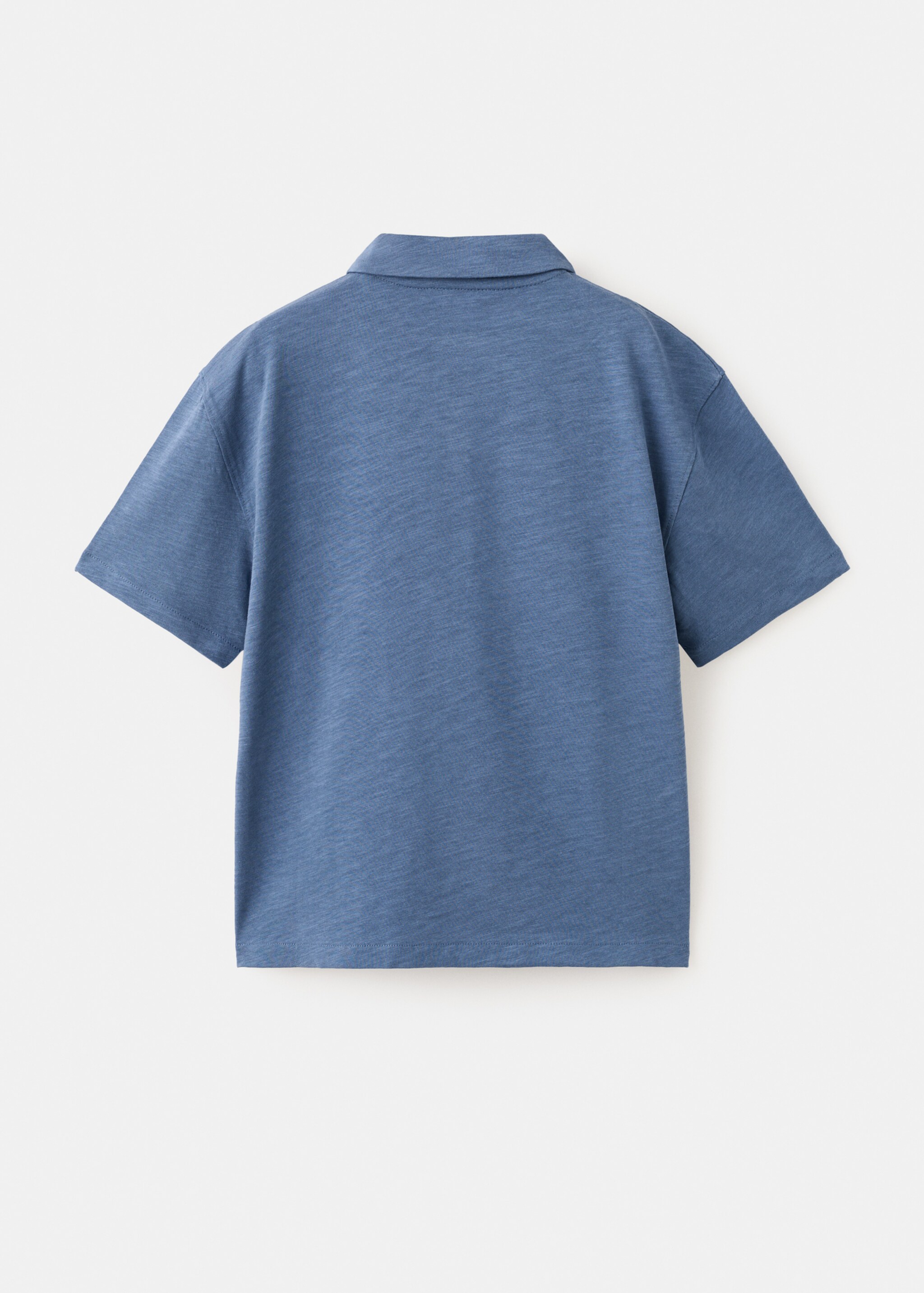 Cotton polo shirt - Reverse of the article, Navy. Ref: 27056731-00.