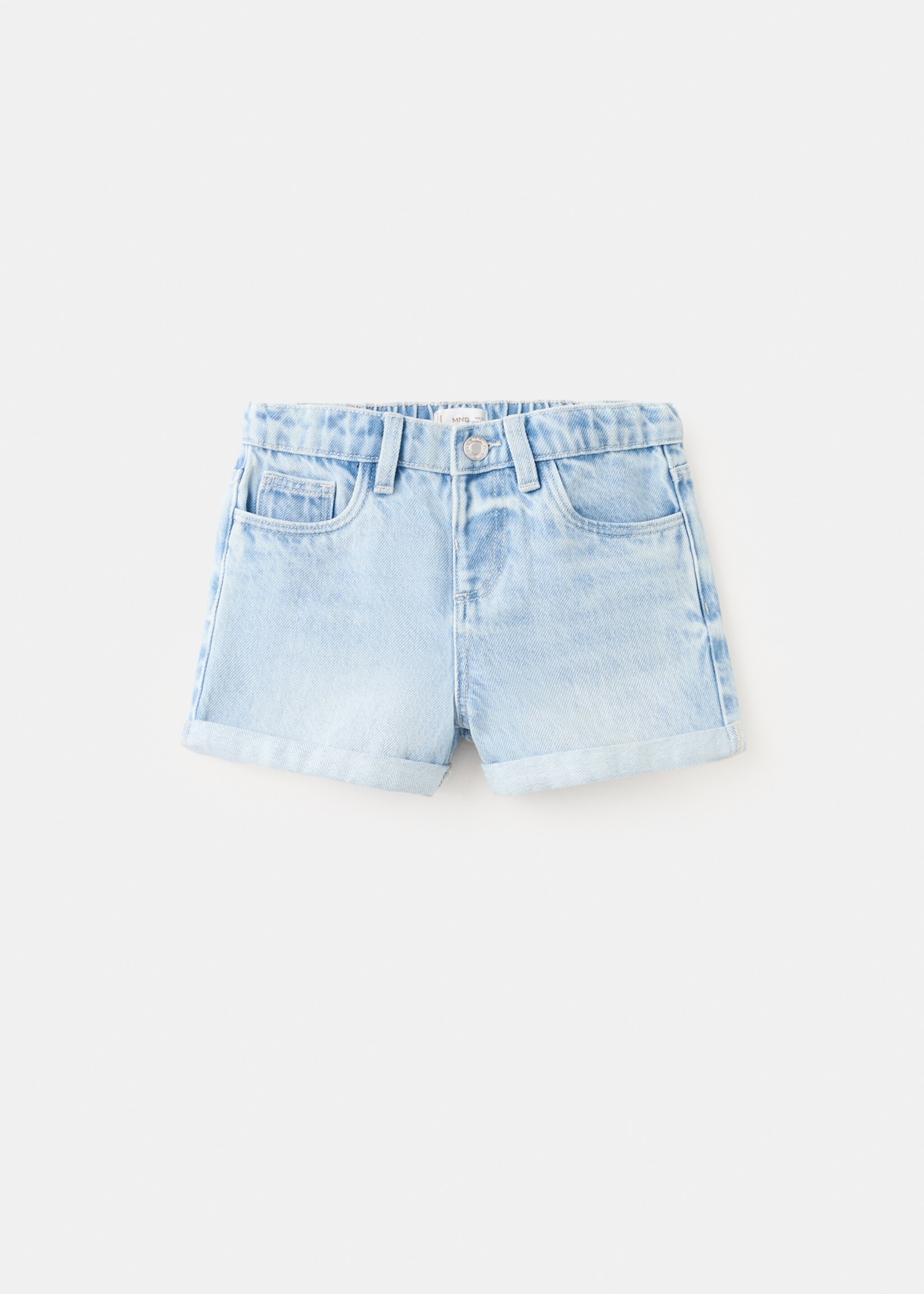Džínové šortky s ohrnutým lemem - Zboží bez modelu, Světle modrá. Ref: 27056737-00.