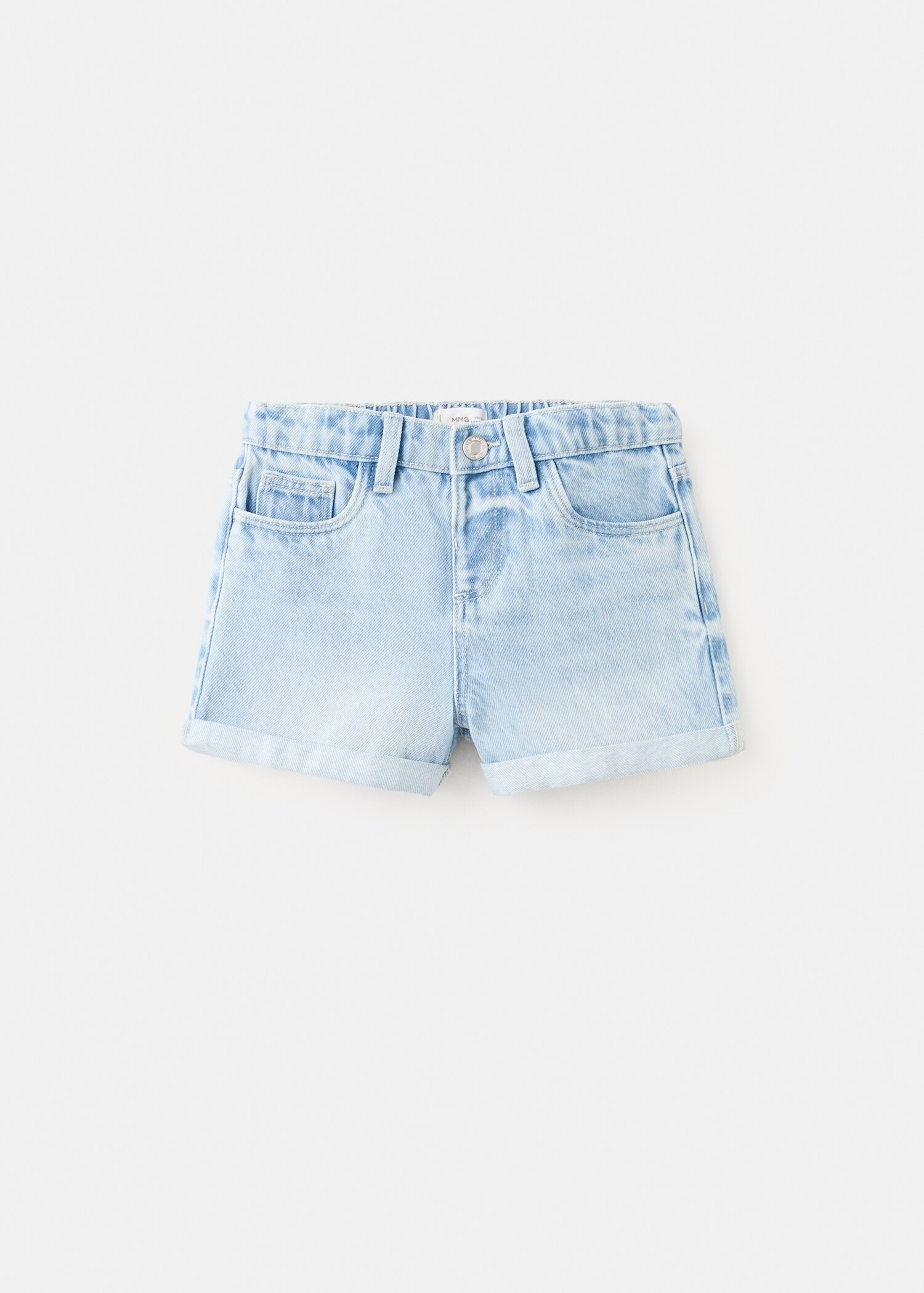 Džínové šortky s ohrnutým lemem - Zboží bez modelu