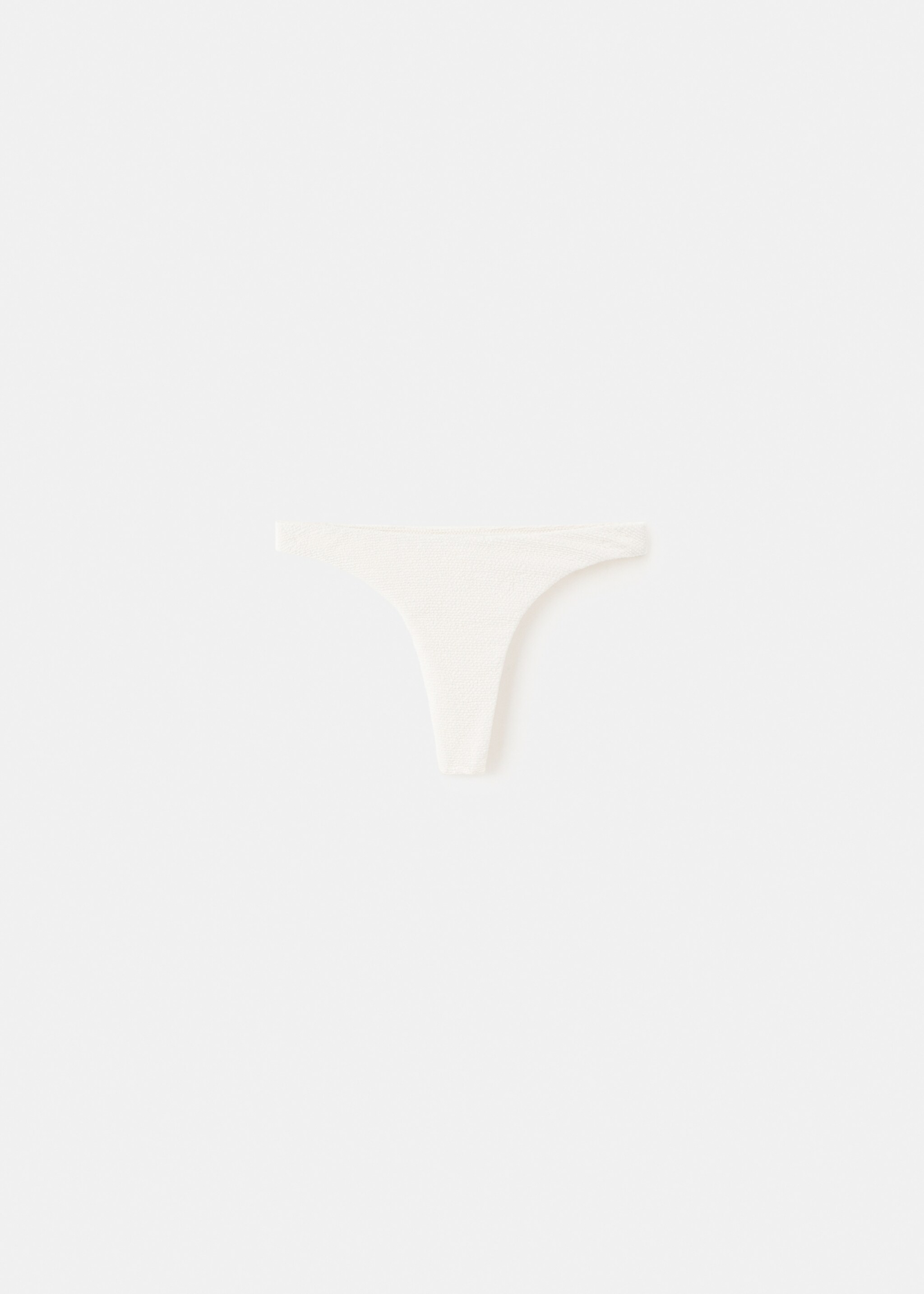Brazilian textured bikini bottoms - Article without model, Ecru. Ref: 27056739-00.