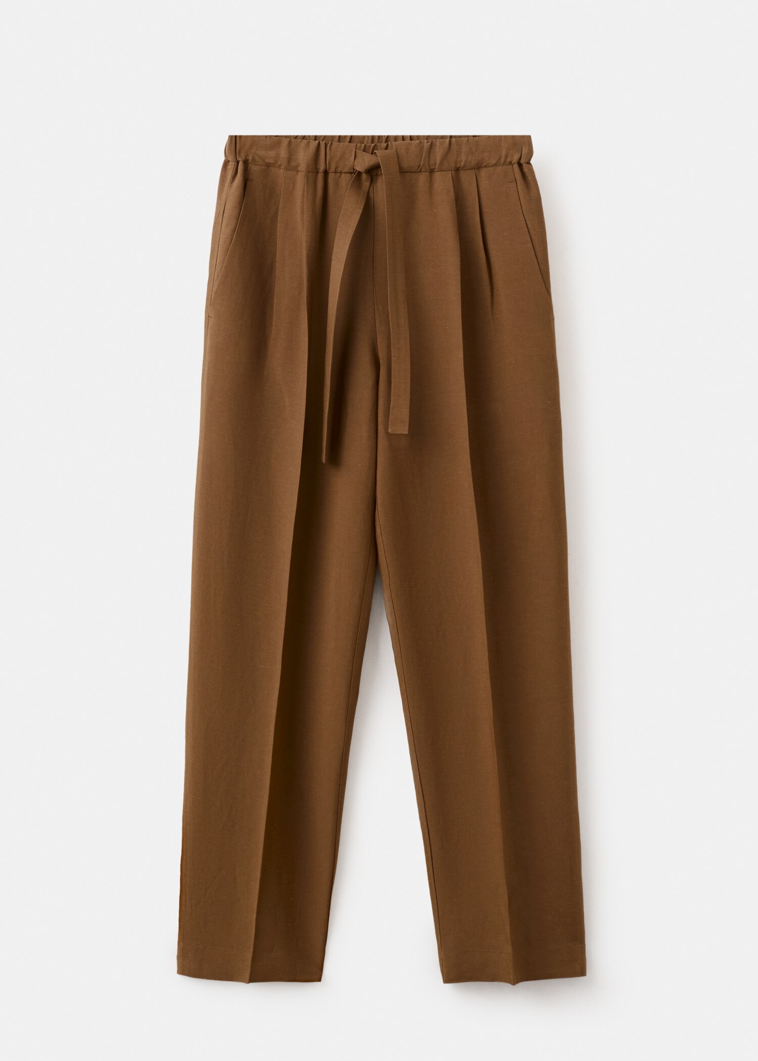 Straight-fit linen suit trousers - Article without model