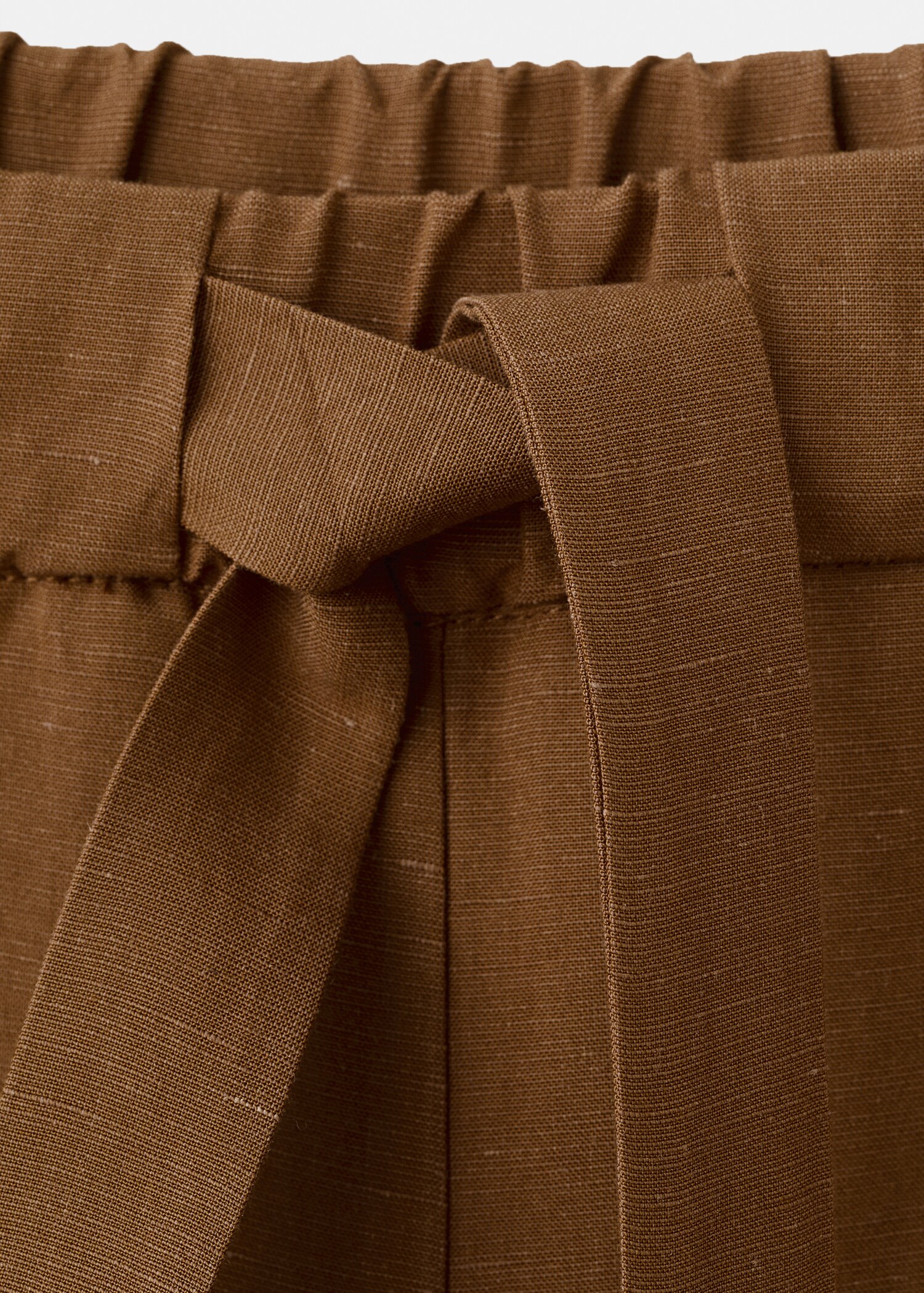 Straight-fit linen suit trousers - Details of the article 8
