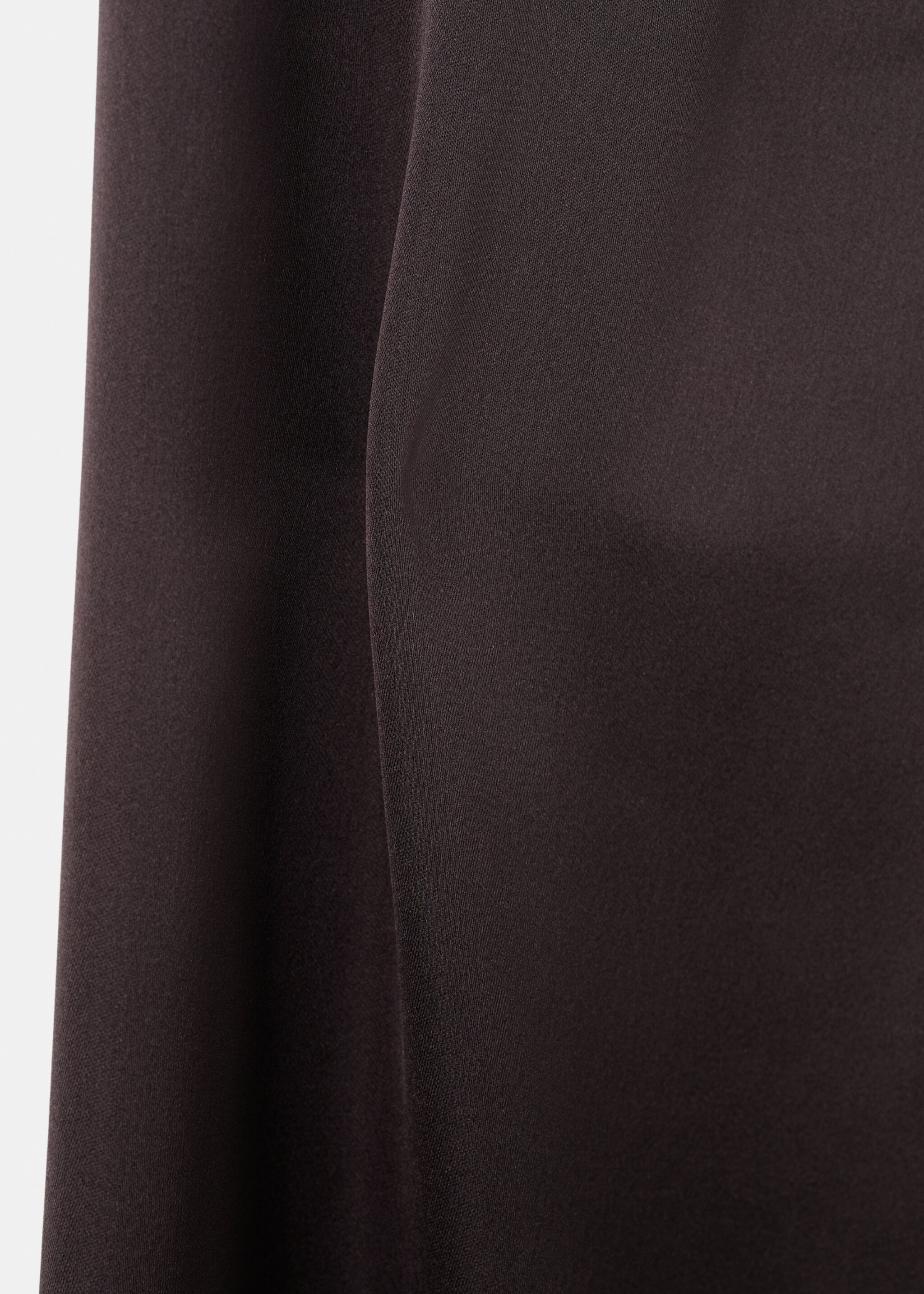 Satin straight-fit trousers - Details of the article 0, Chocolate. Ref: 27056751-00.