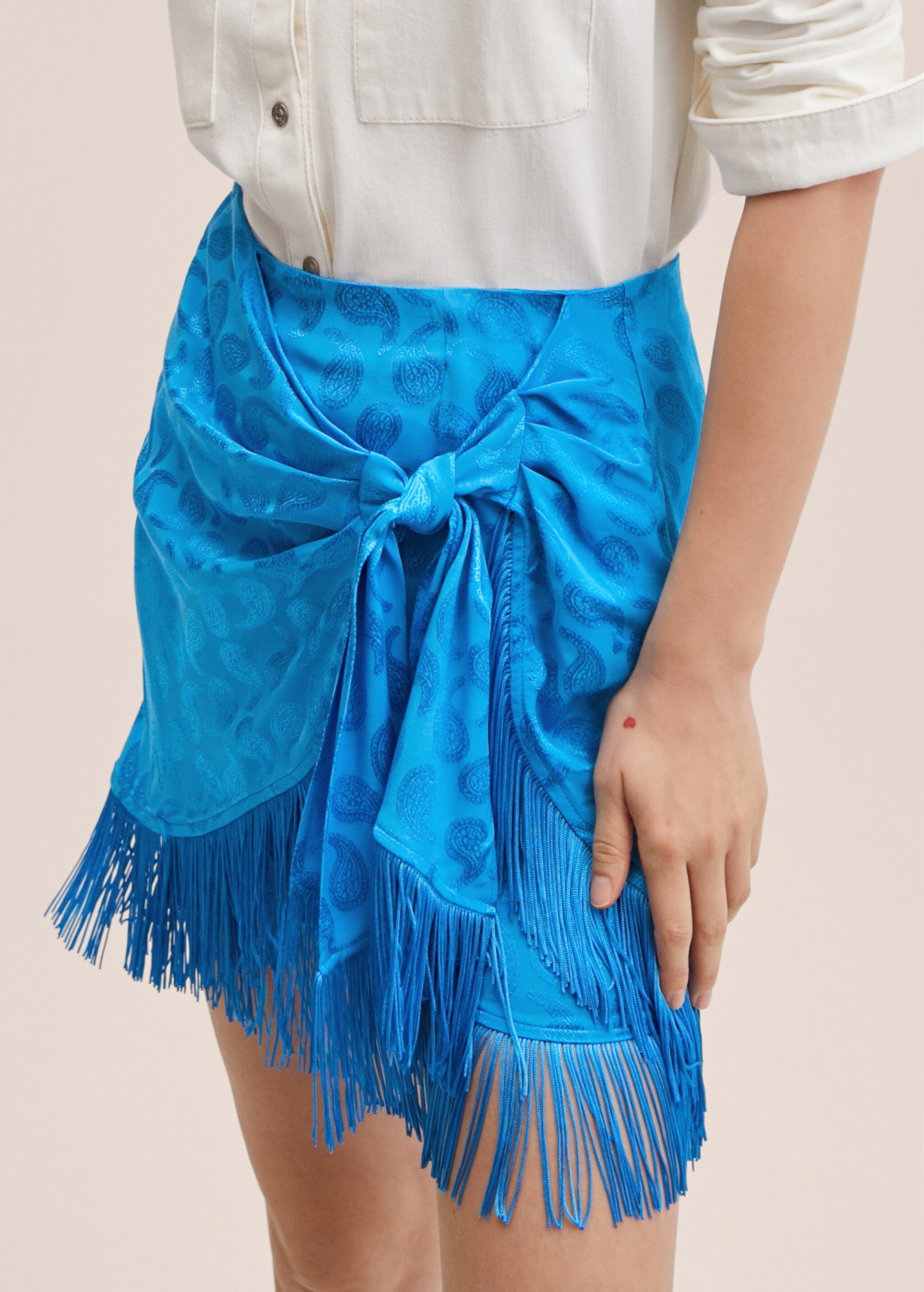 Fringed miniskirt - Details of the article 1