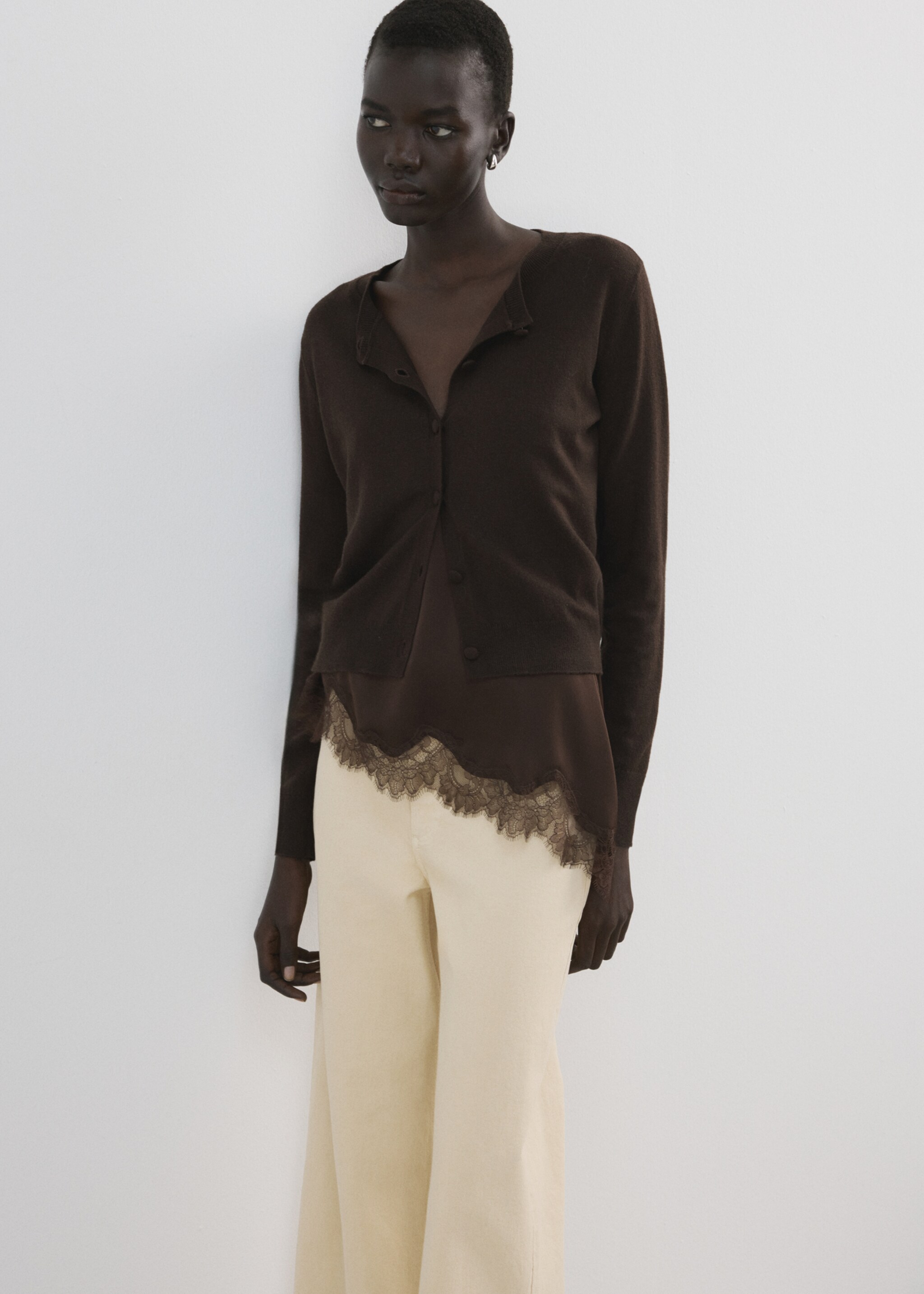 Catherin culotte high-rise jeans - Details of the article 1, Vanilla. Ref: 27057138-00.