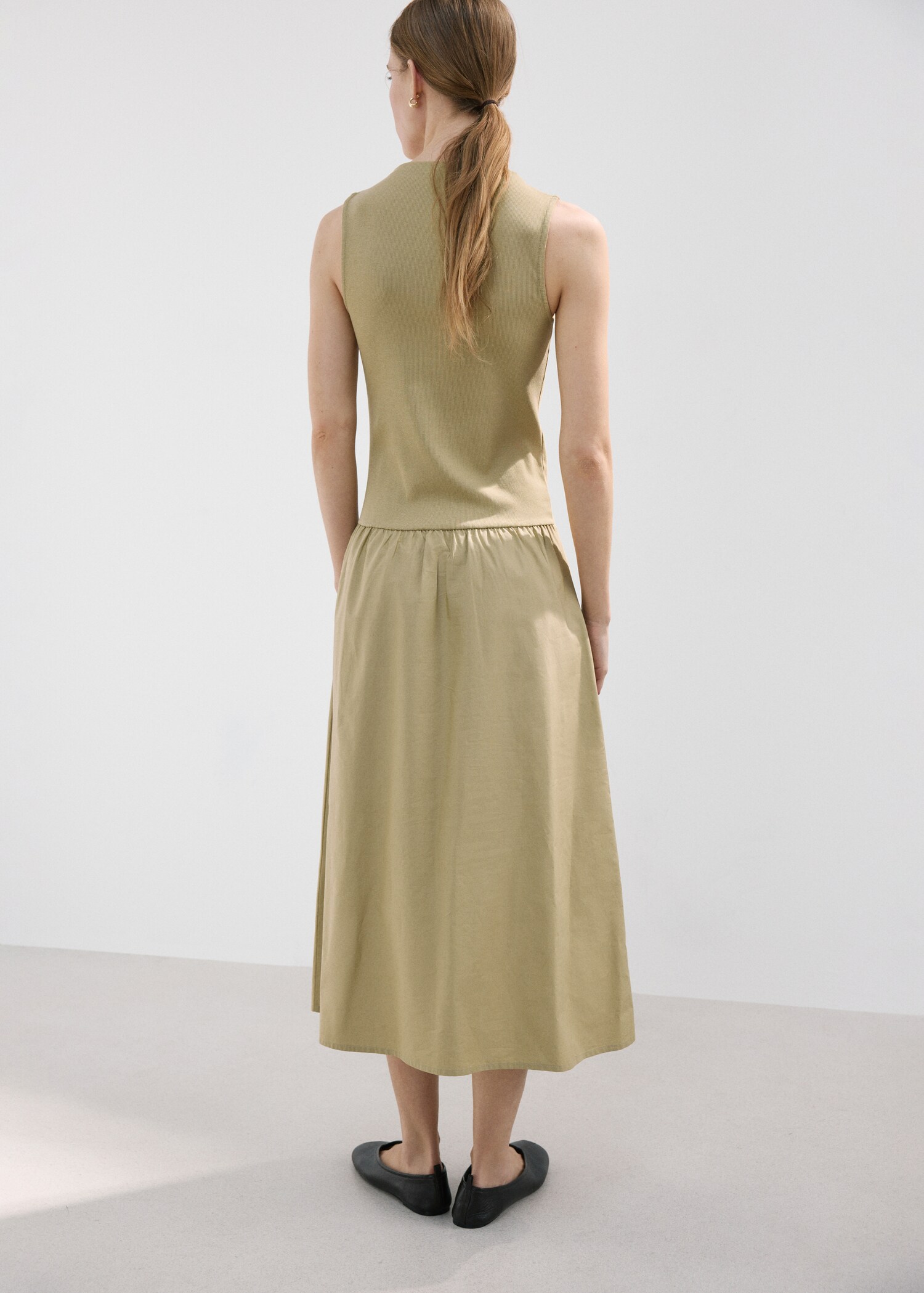 Vestido combinado algodón - Reverso del artículo