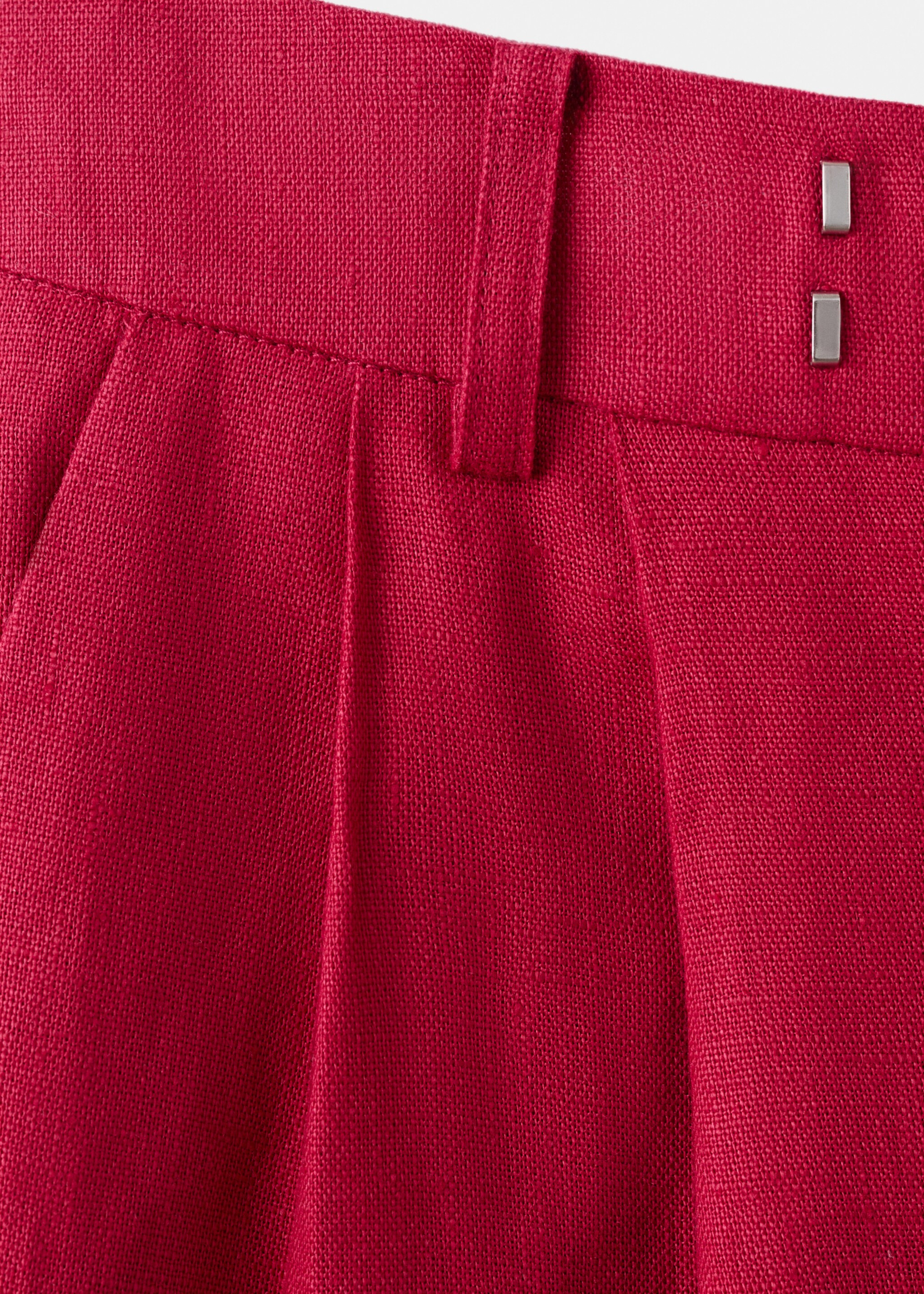 Pantalon droit lin - Détail de l'article 8, Rouge. Ref: 27057142-00.