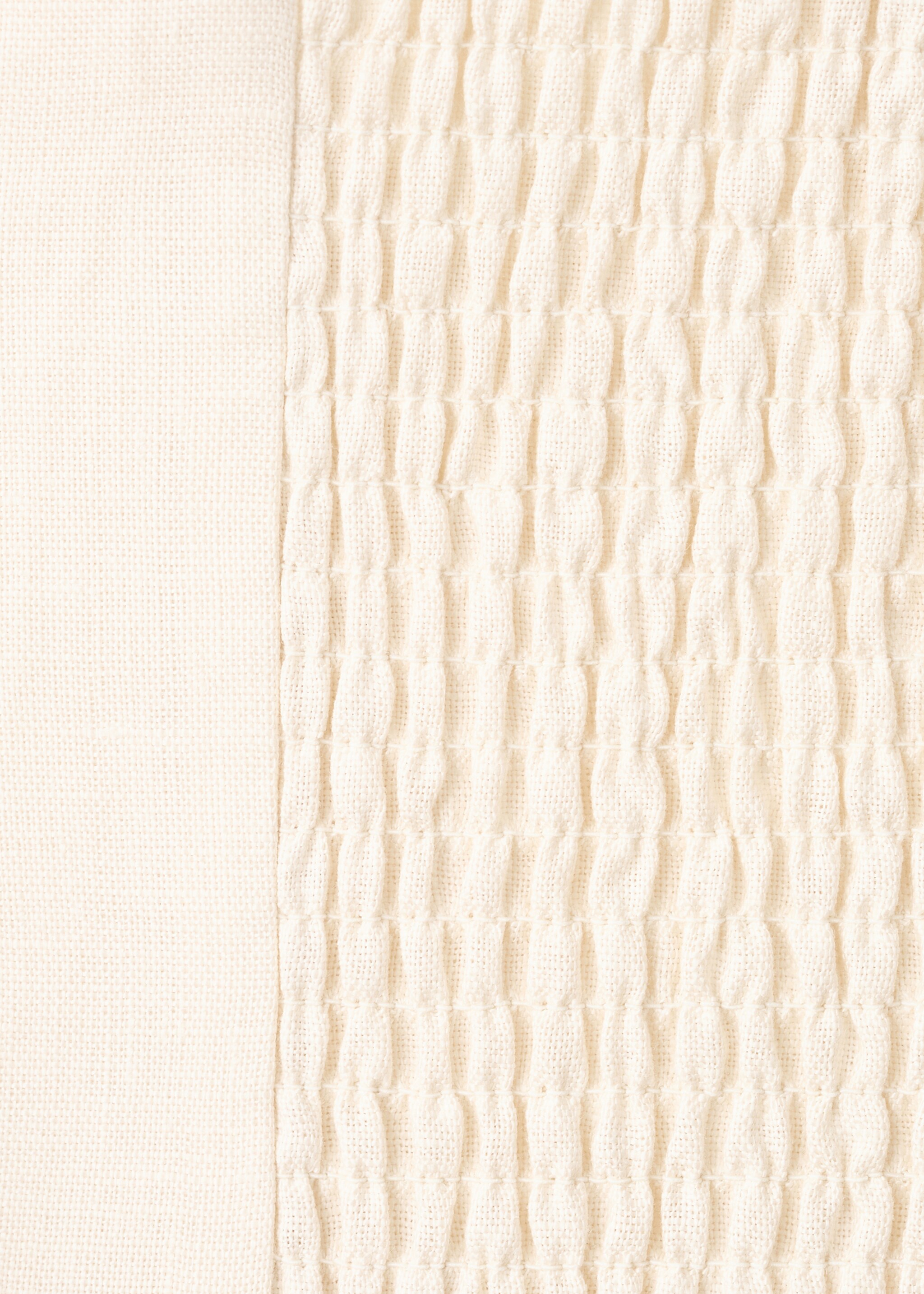 Linen bandeau jumpsuit - Details of the article 0, Ecru. Ref: 27057152-00.