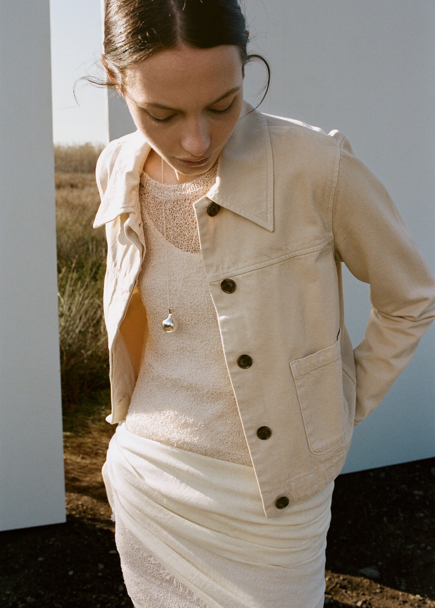 Pockets denim jacket - Medium plane