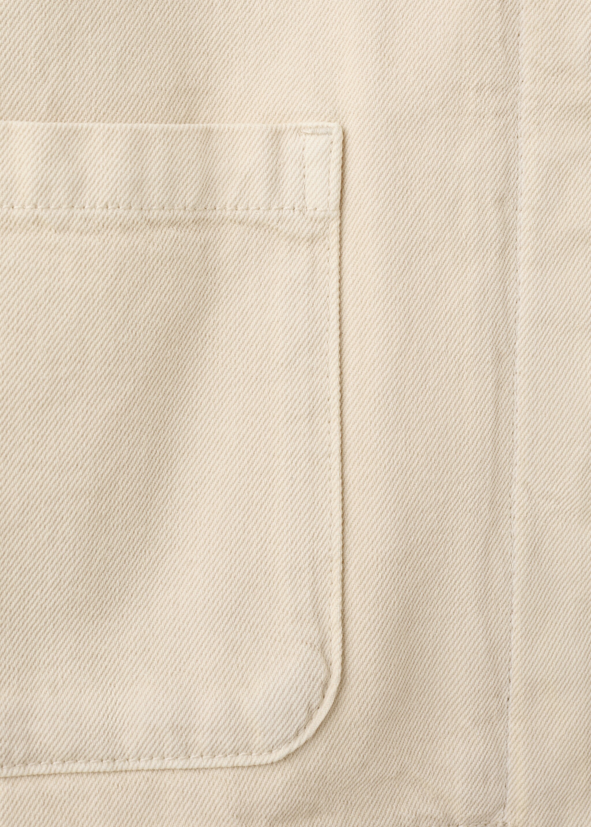 Куртка из денима с карманами - Деталь изделия 0, Ванильный. Ref: 27057154-00.