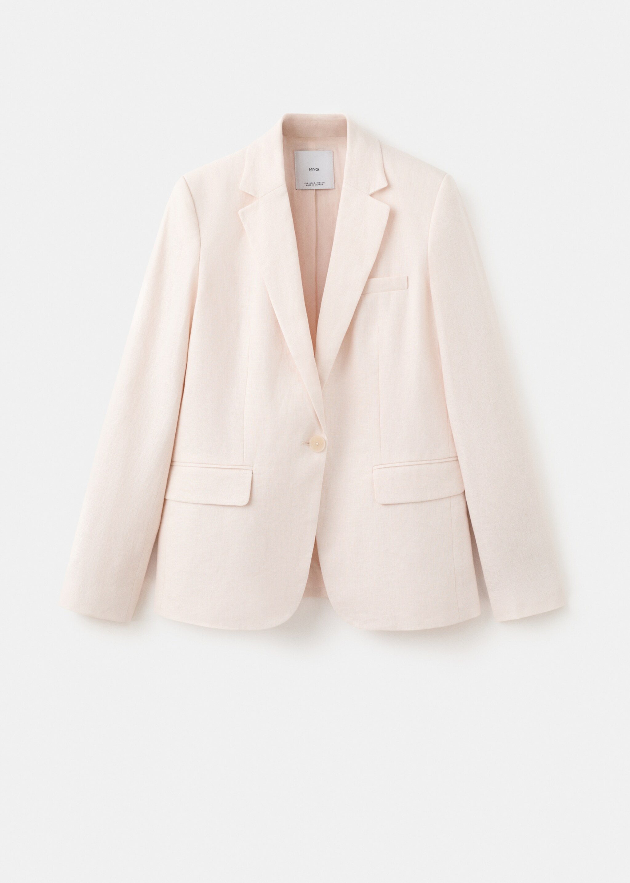 Linen suit jacket - Article without model, Ecru. Ref: 27057156-00.