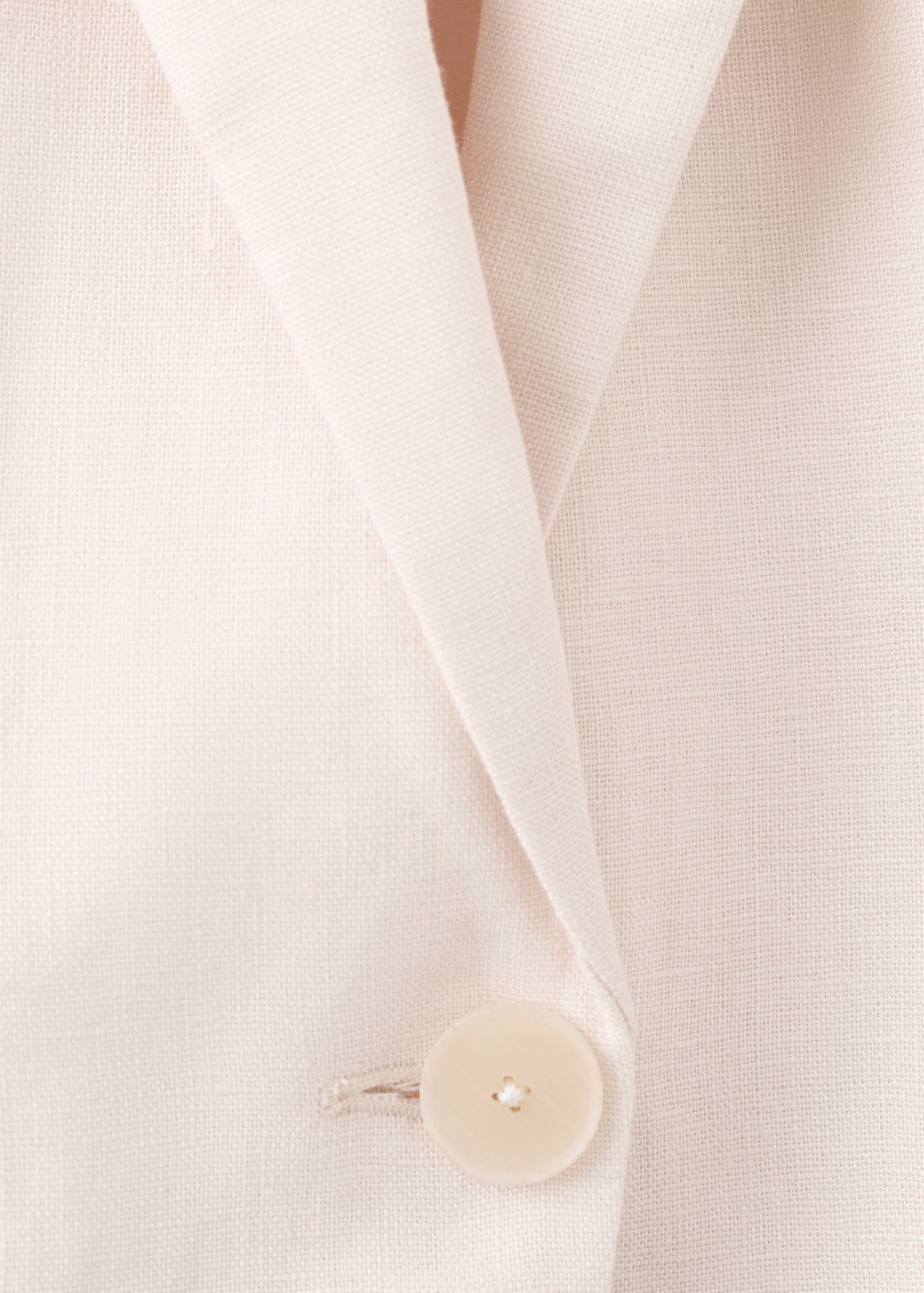 Linen suit jacket - Details of the article 0, Ecru. Ref: 27057156-00.