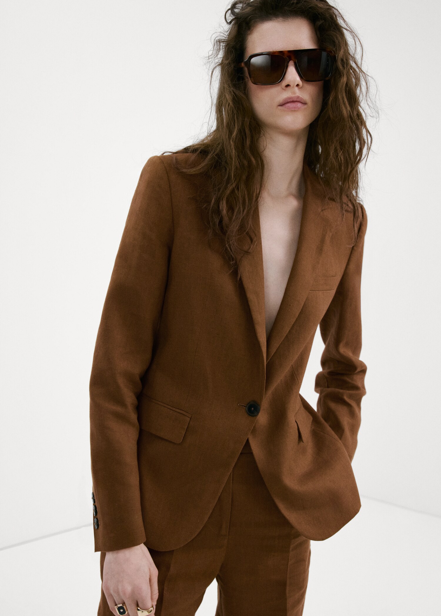 Linen suit jacket - Medium plane