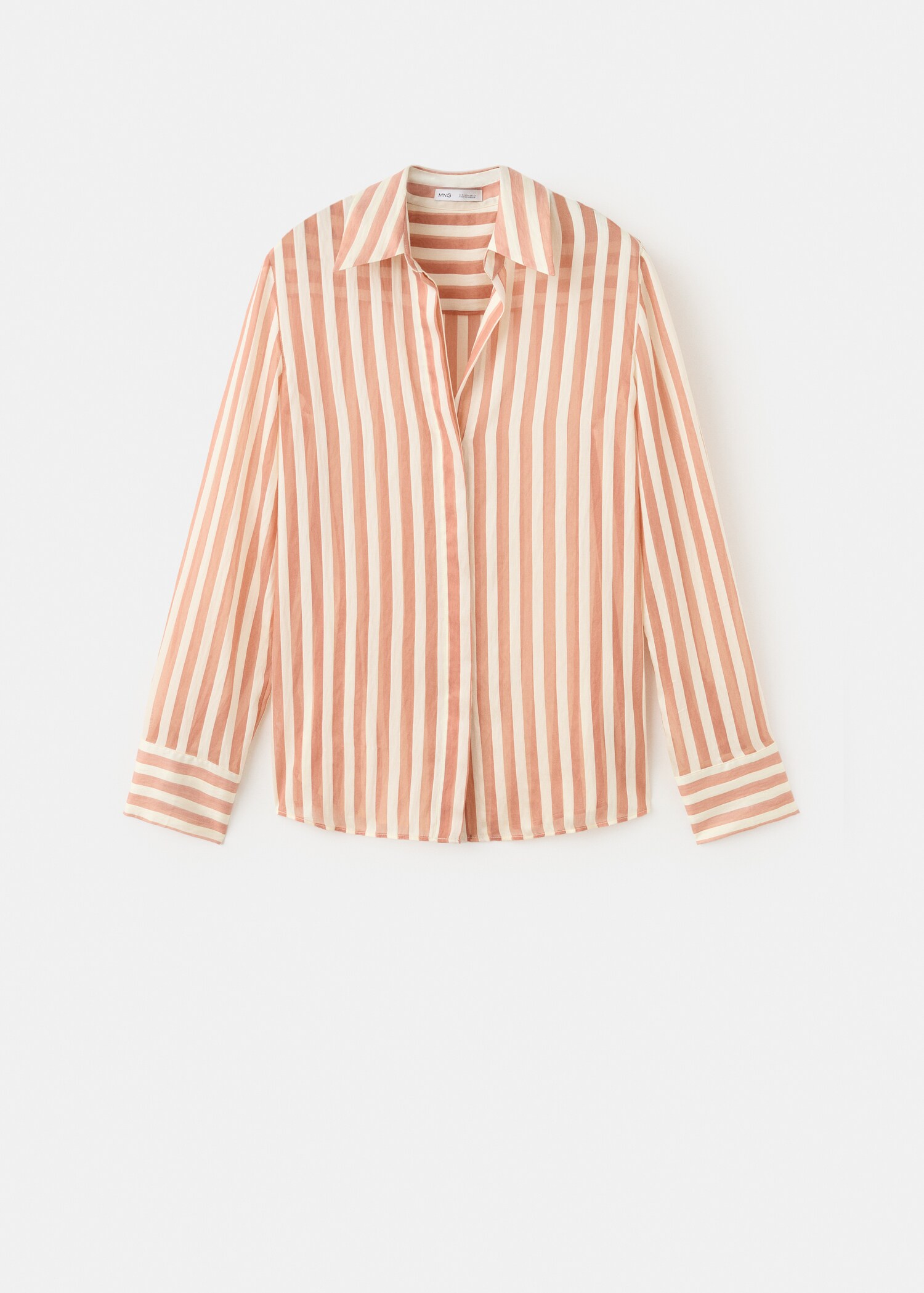 Striped lyocell shirt - Article without model