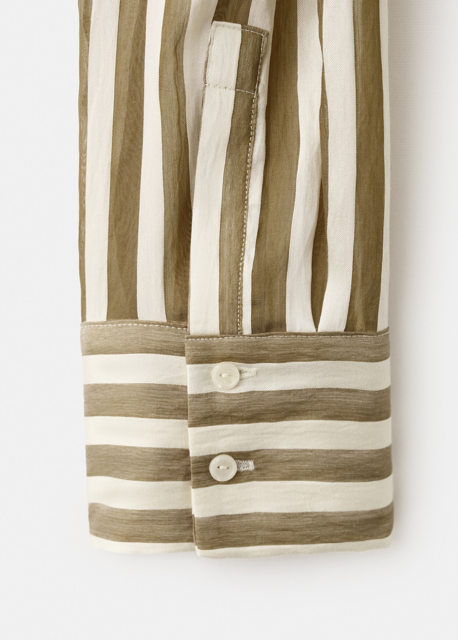 Striped lyocell shirt - Details of the article 0