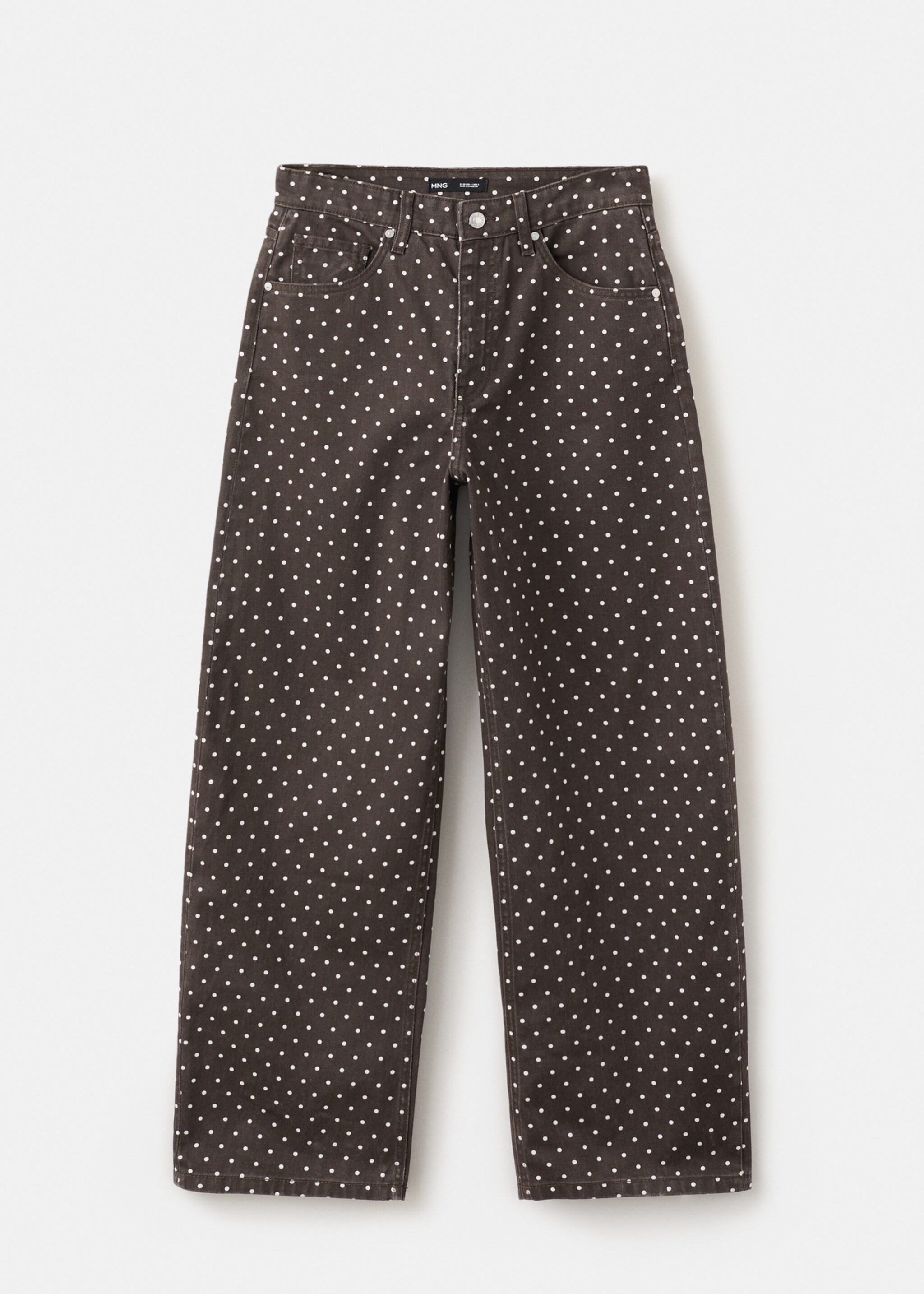 Polka dot balloon jeans - Article without model, Chocolate. Ref: 27057159-00.