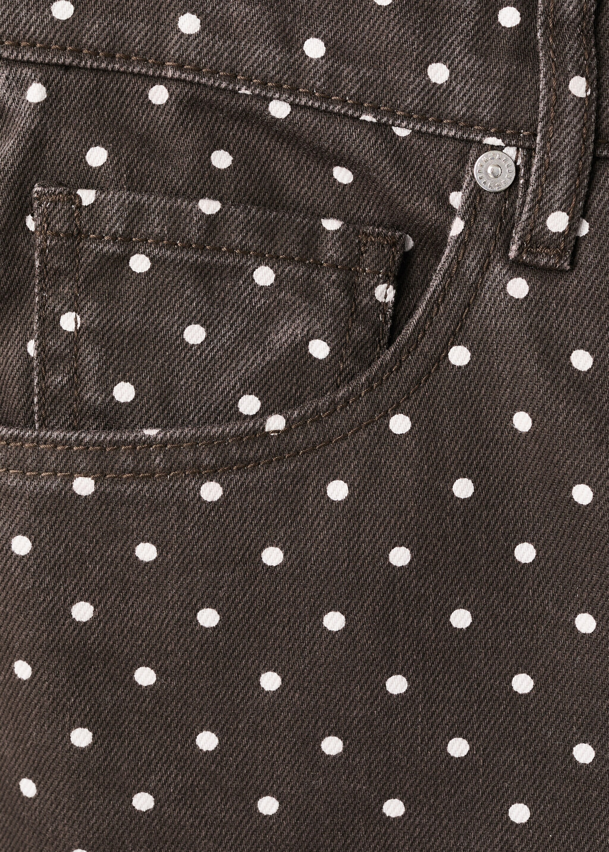 Polka dot balloon jeans - Details of the article 0, Chocolate. Ref: 27057159-00.