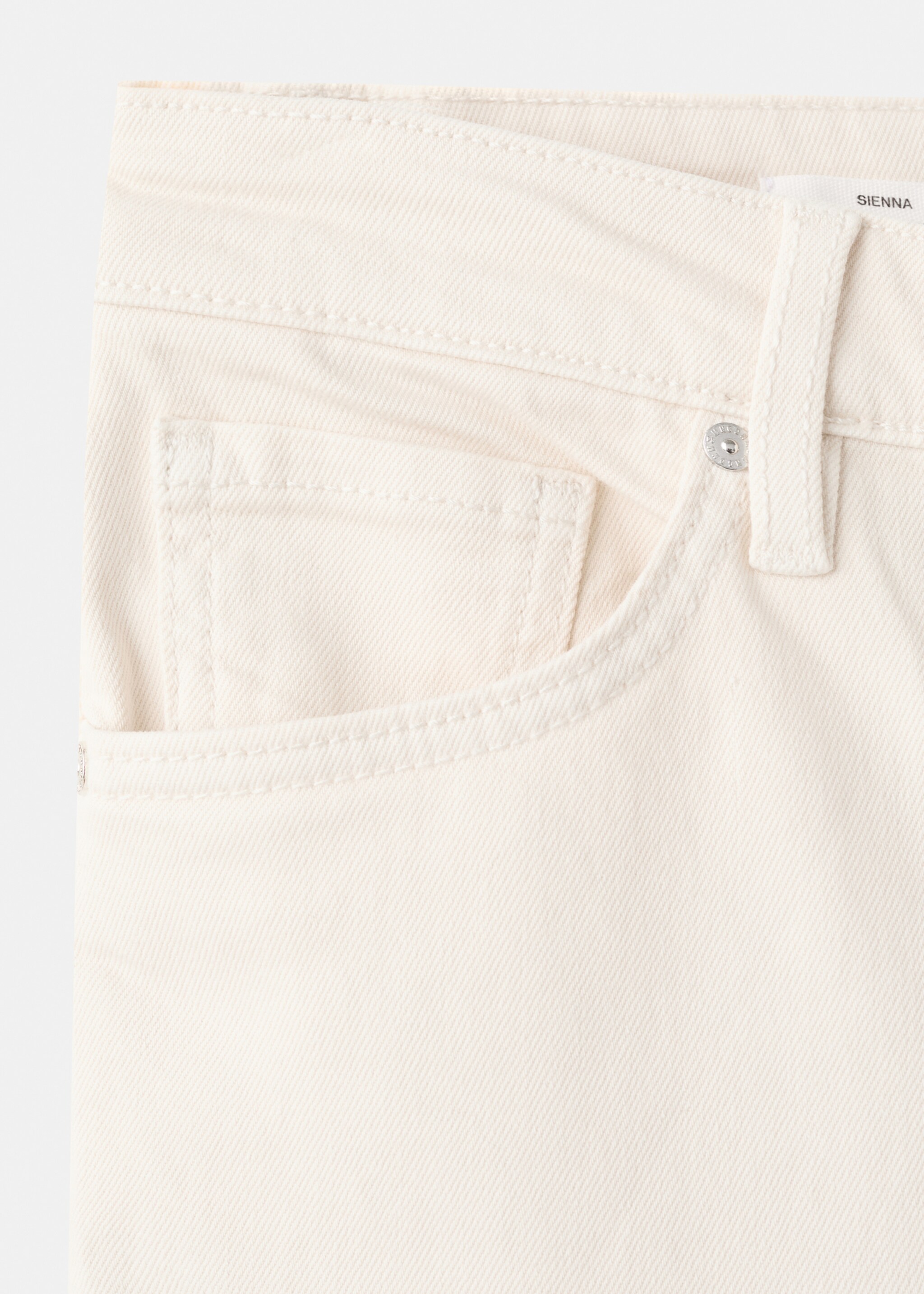 Mid-rise flared jeans - Details of the article 0, Ecru. Ref: 27057160-00.