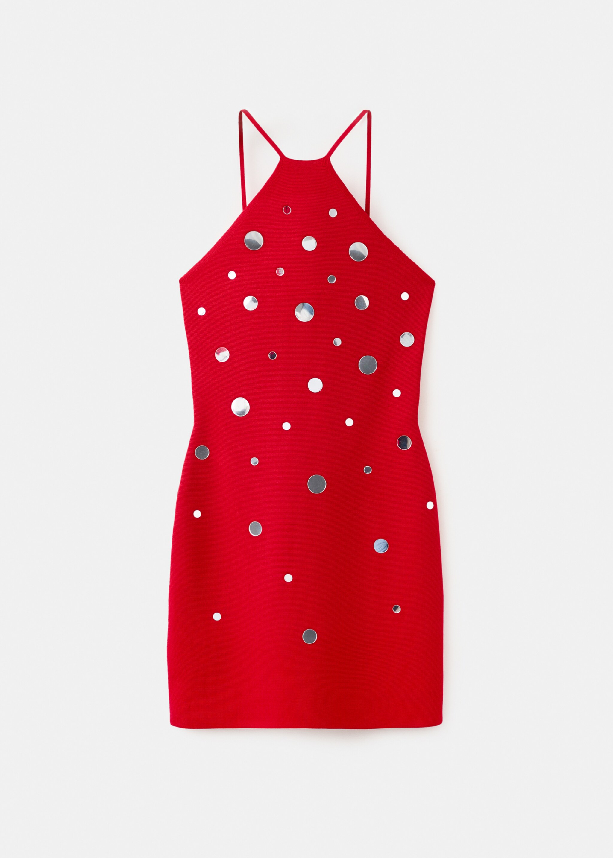 Halter neck dress - Article without model, Red. Ref: 27057165-00.