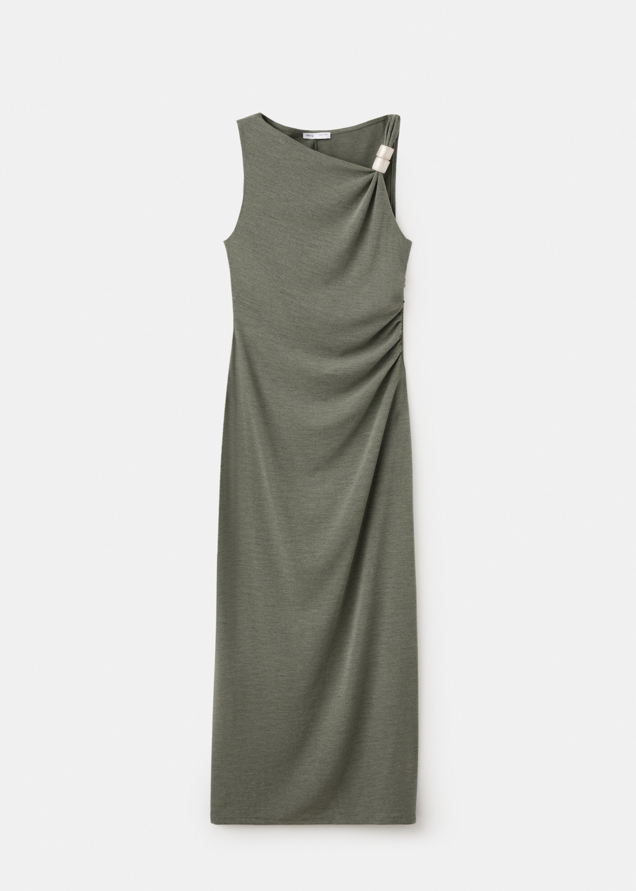 Fitted dress with metal detail - Article without model, Green. Ref: 27057166-00.