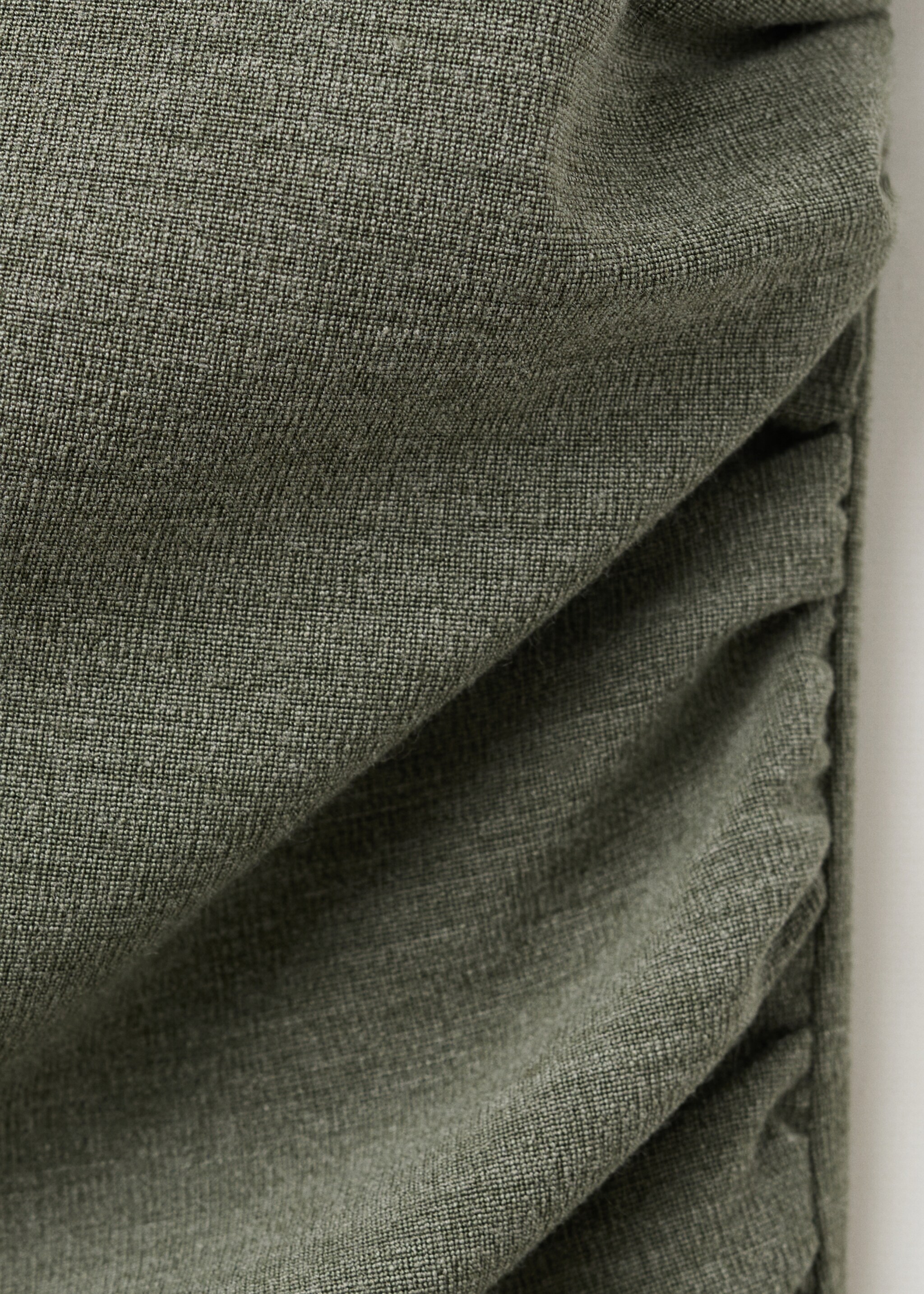 Fitted dress with metal detail - Details of the article 0, Green. Ref: 27057166-00.