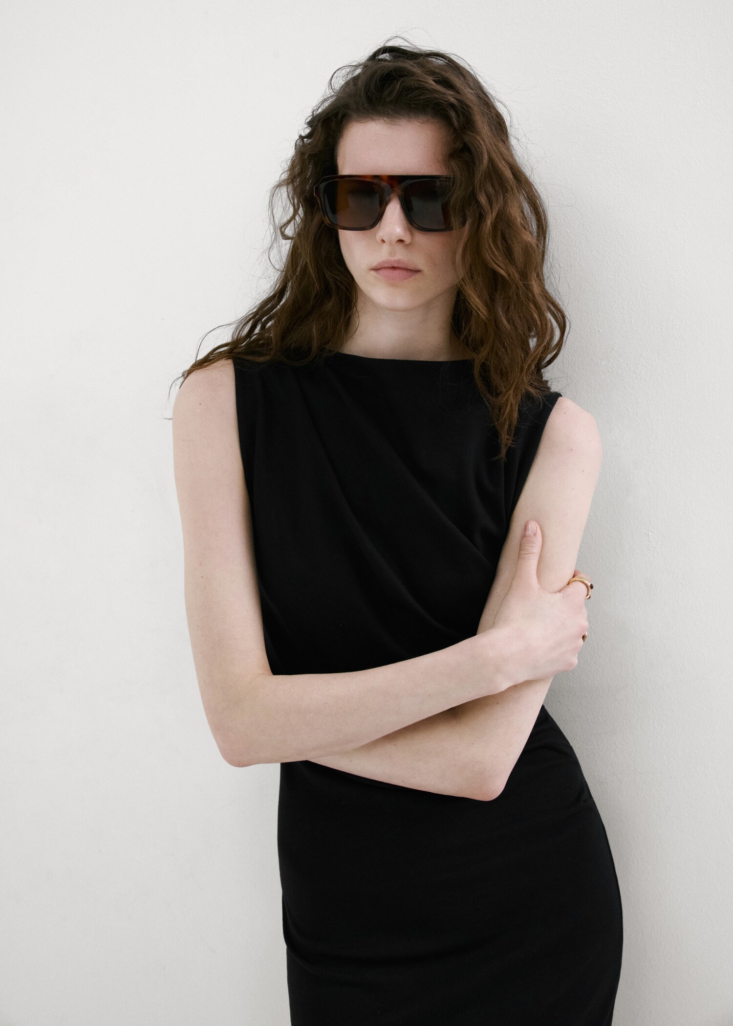 Long draped dress - Medium plane