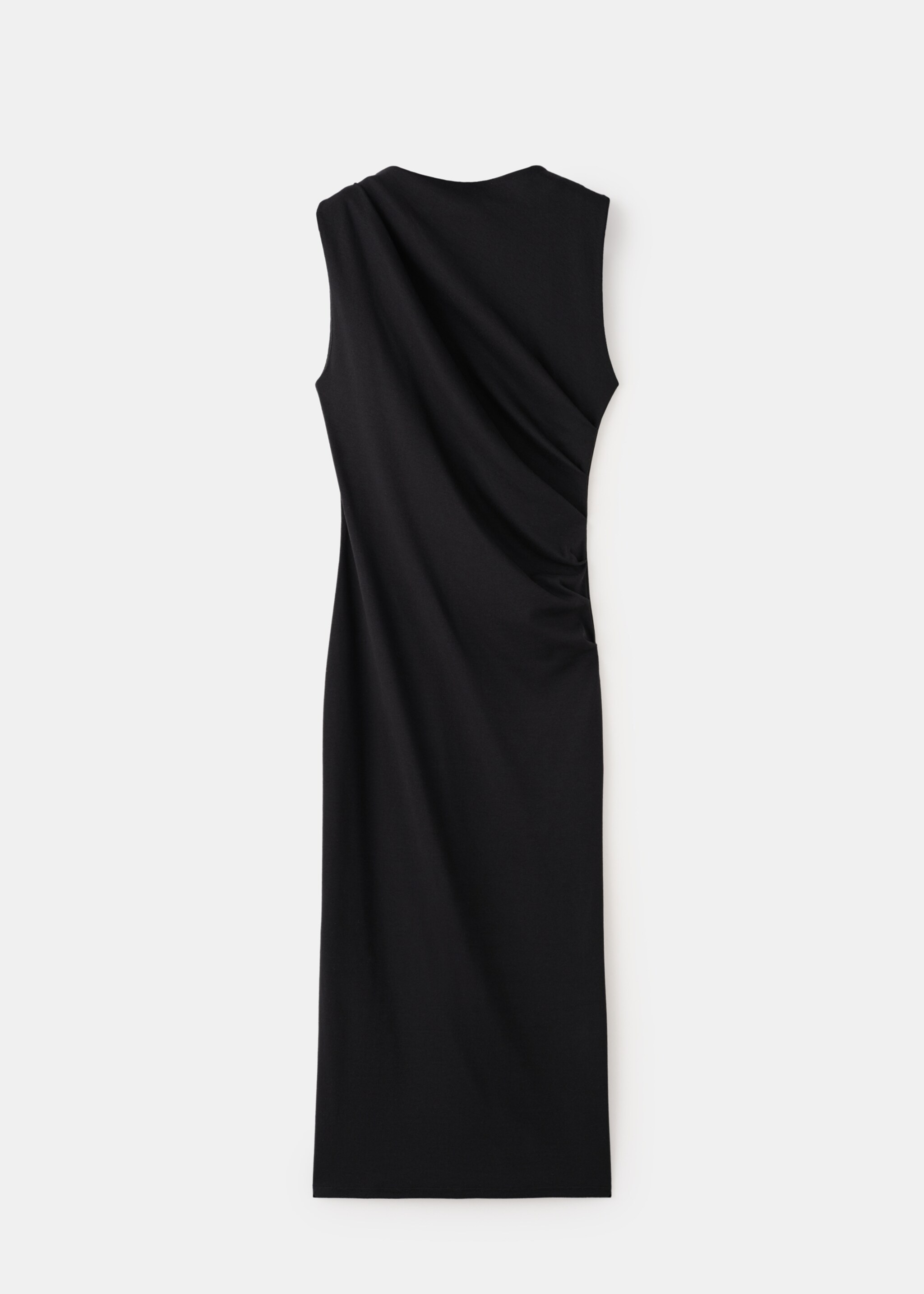 Long draped dress - Article without model, Black. Ref: 27057167-00.