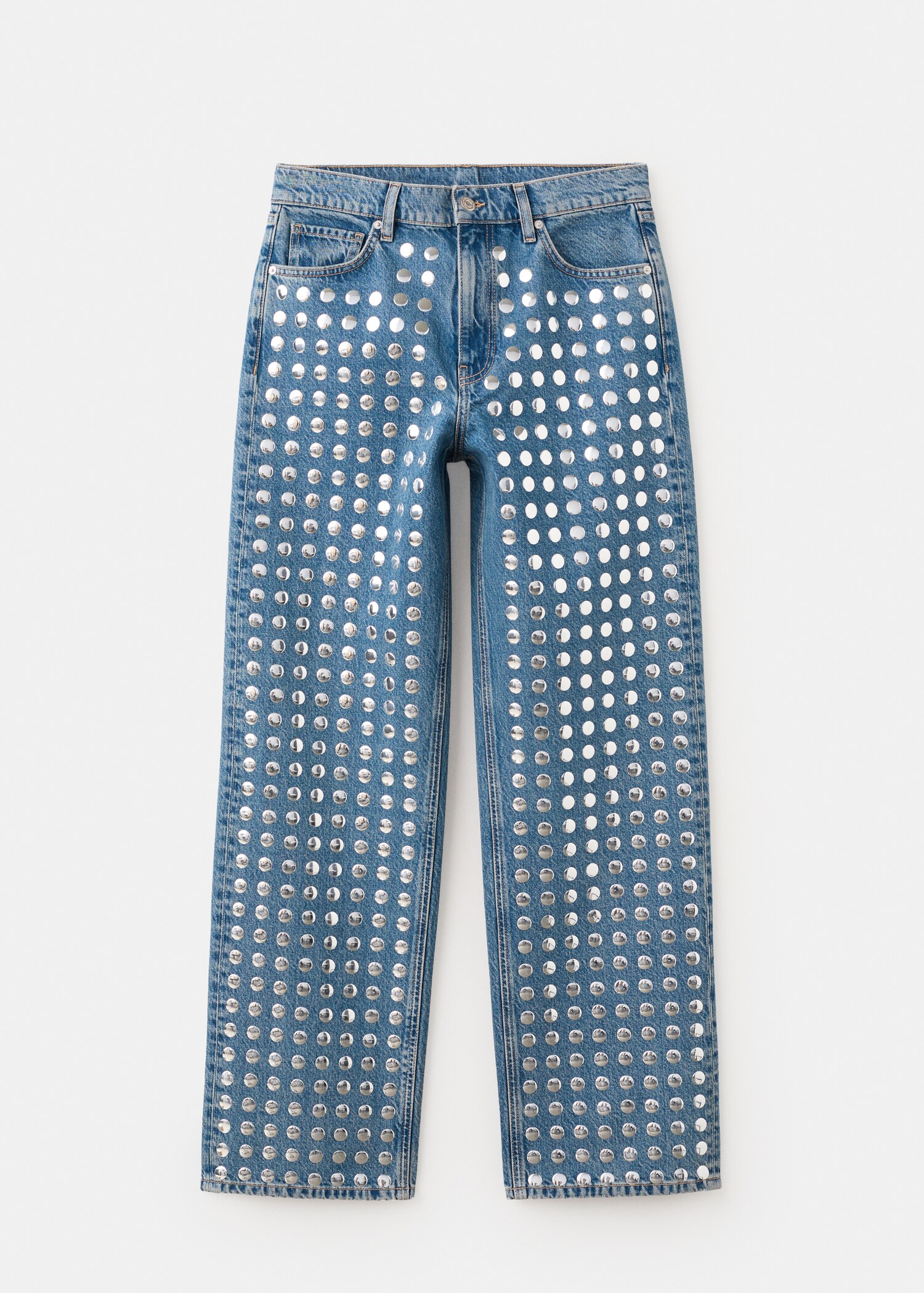 Straight-fit jeans with studs - Article without model