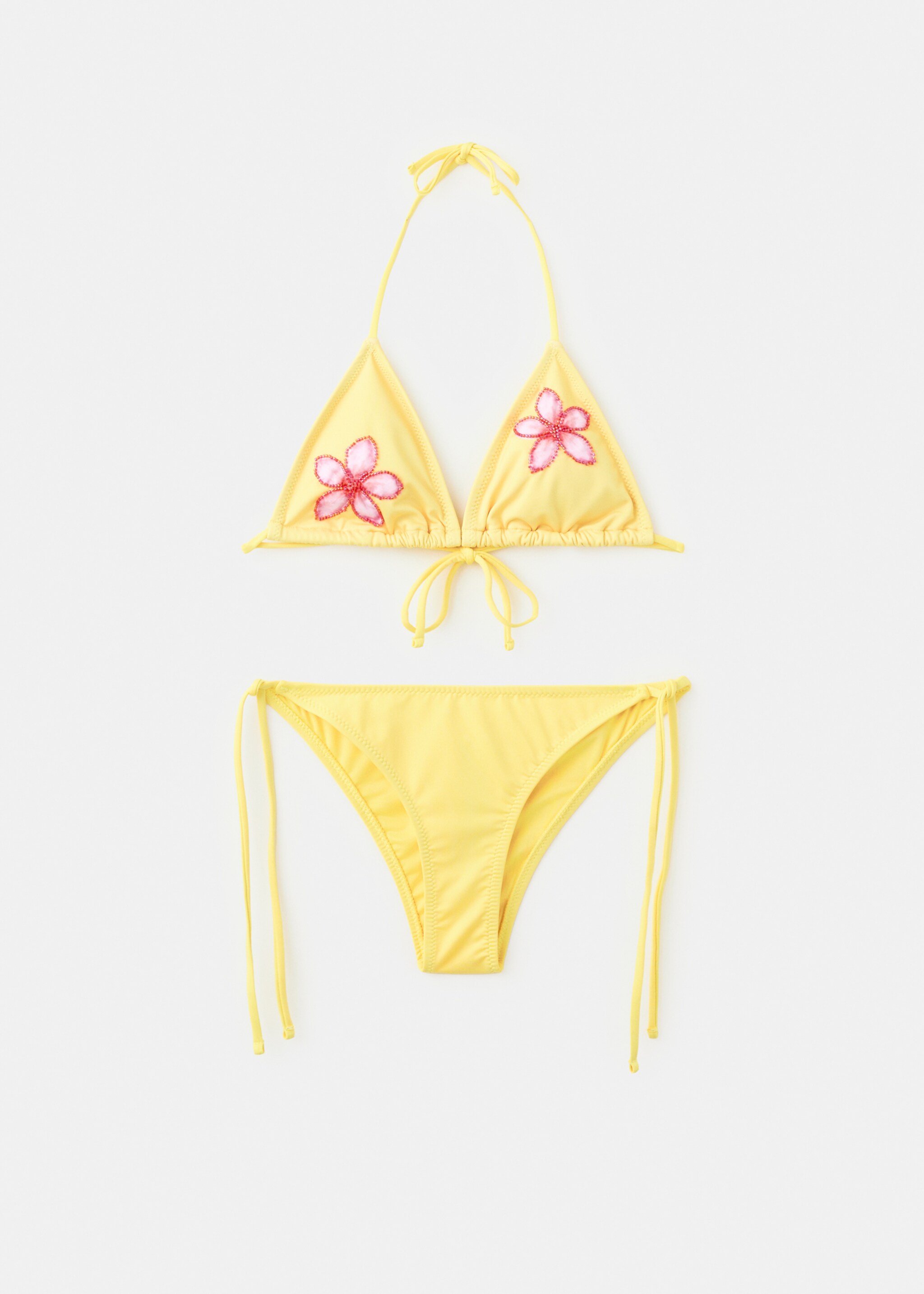 Pack bikini detalle flor - Artículo sin modelo, Amarillo. Ref: 27057776-00.