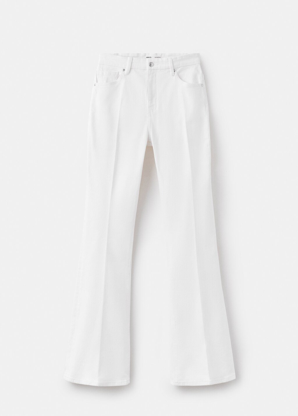 Violet flared high-rise jeans