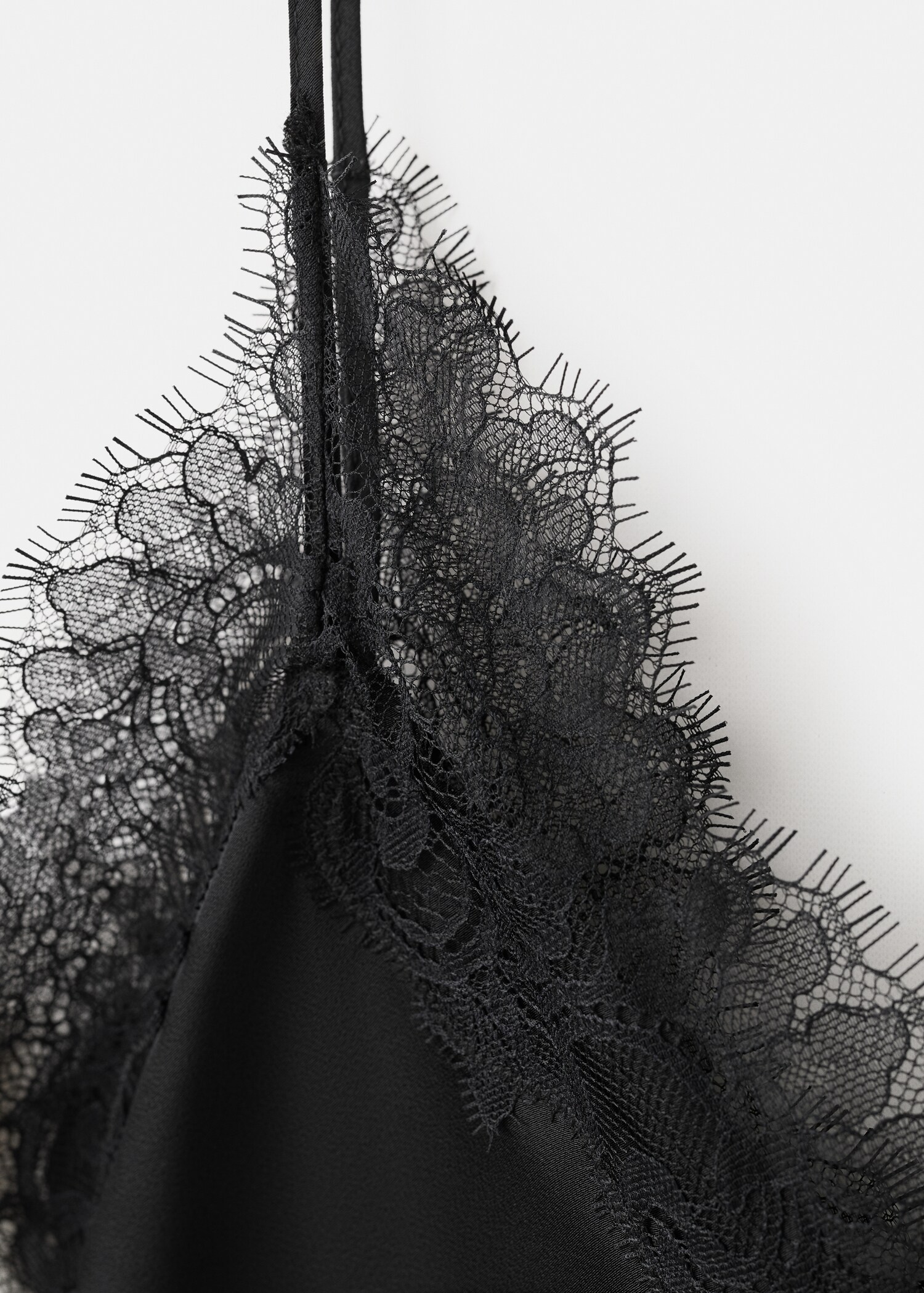 Lingerie top with lace neckline - Details of the article 0