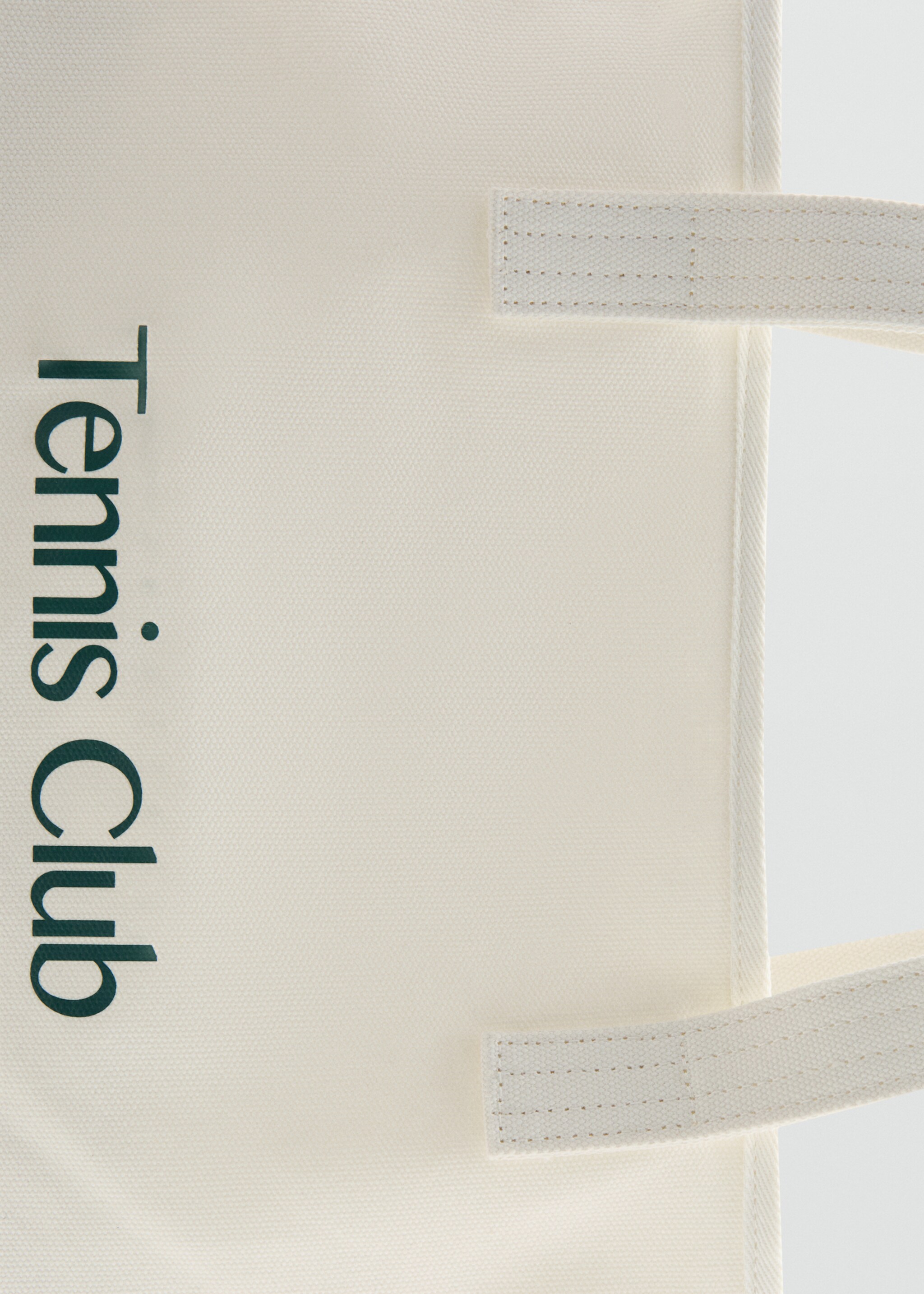 Tote bag with text print - Details of the article 2, White. Ref: 27057785-00.