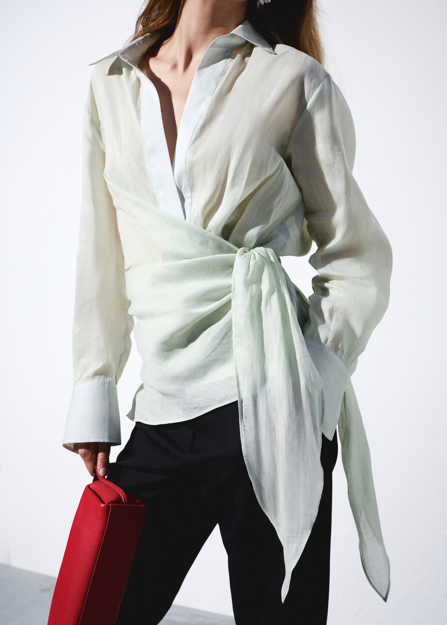 Camisa 100% ramio cruzada - Plano medio