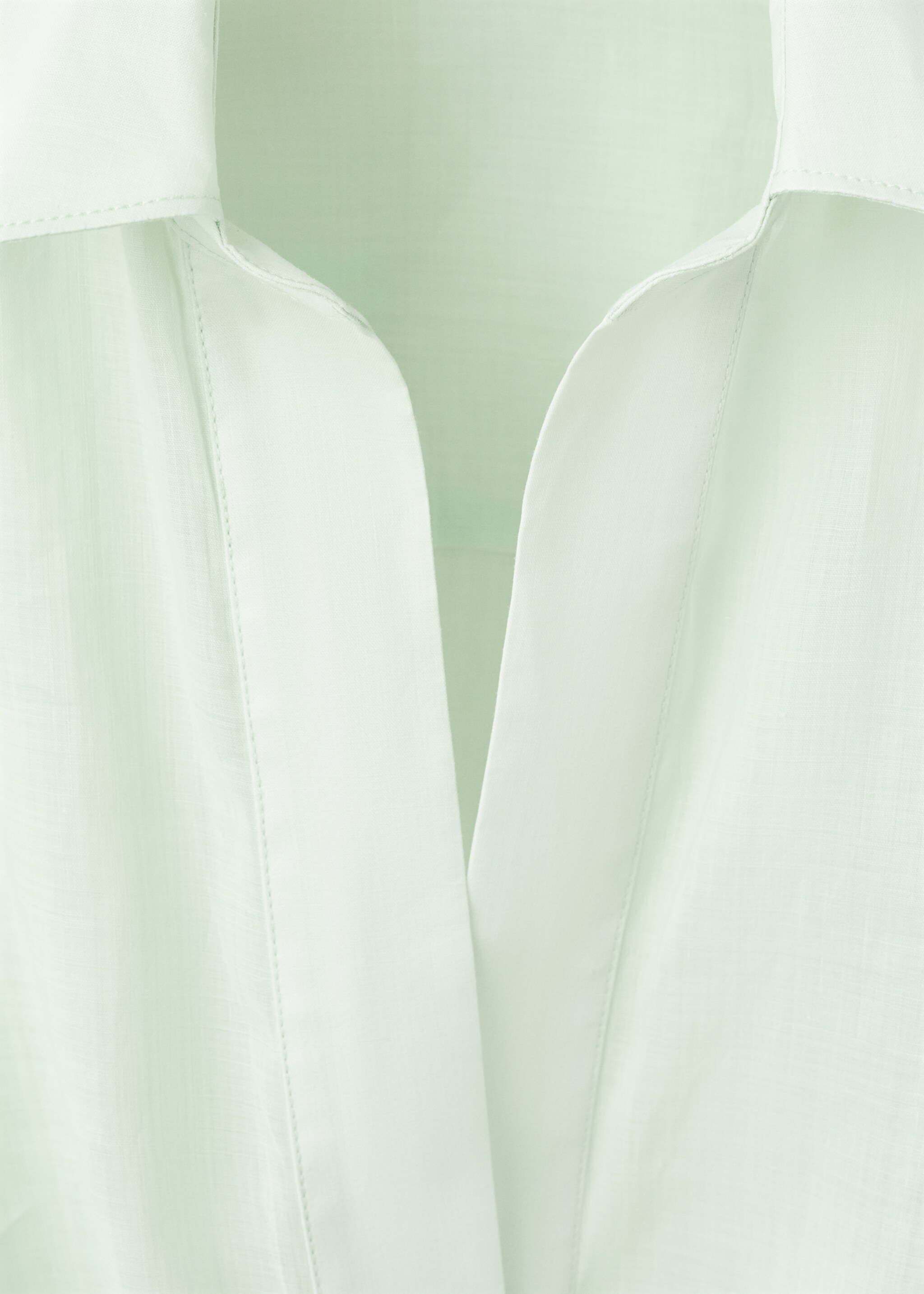 Camisa 100% ramio cruzada - Detalle del artículo 0, Verde. Ref: 27057795-00.