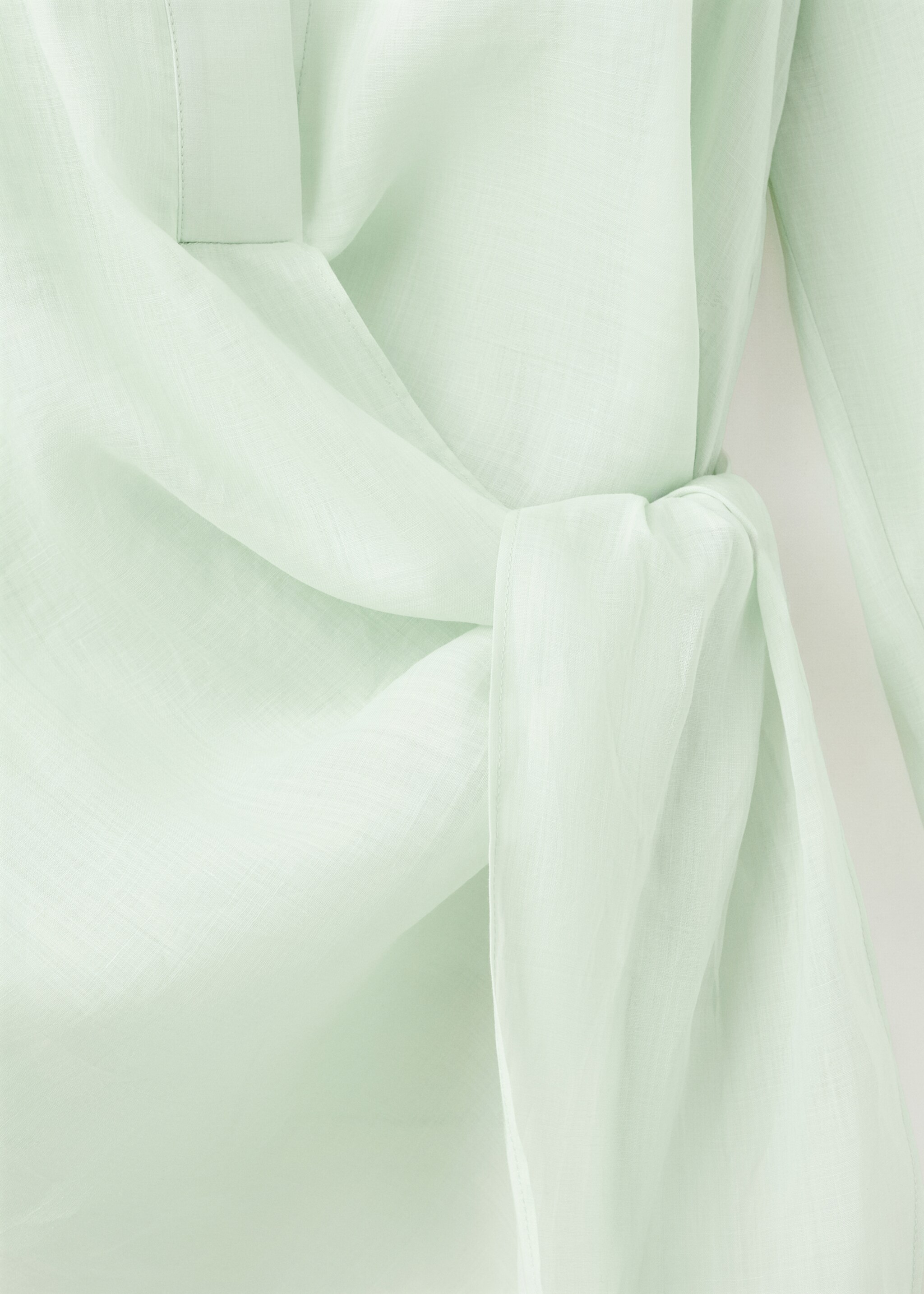 Camisa 100% ramio cruzada - Detalle del artículo 8, Verde. Ref: 27057795-00.