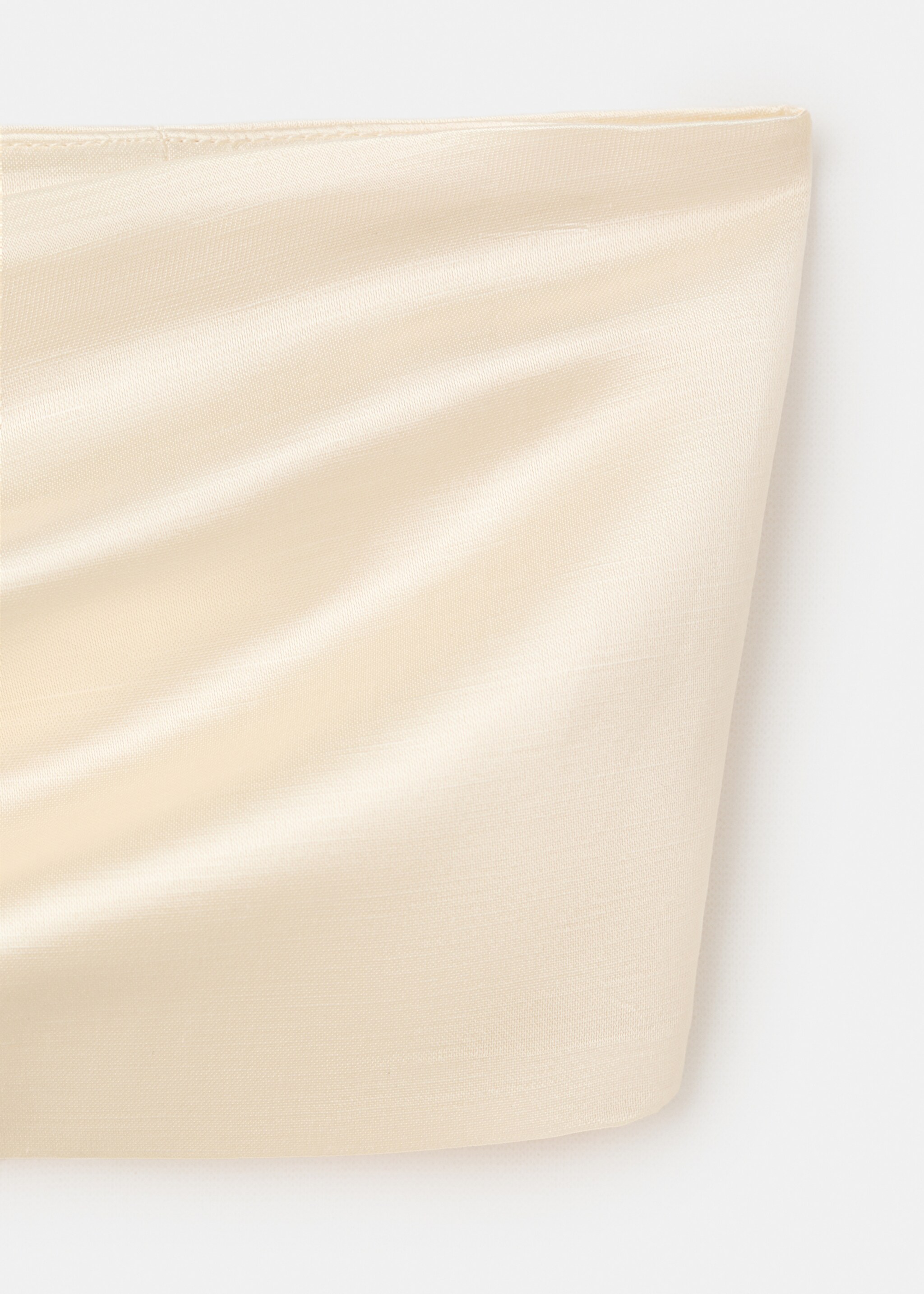 Satin bandeau top - Details of the article 8, Beige. Ref: 27057798-00.