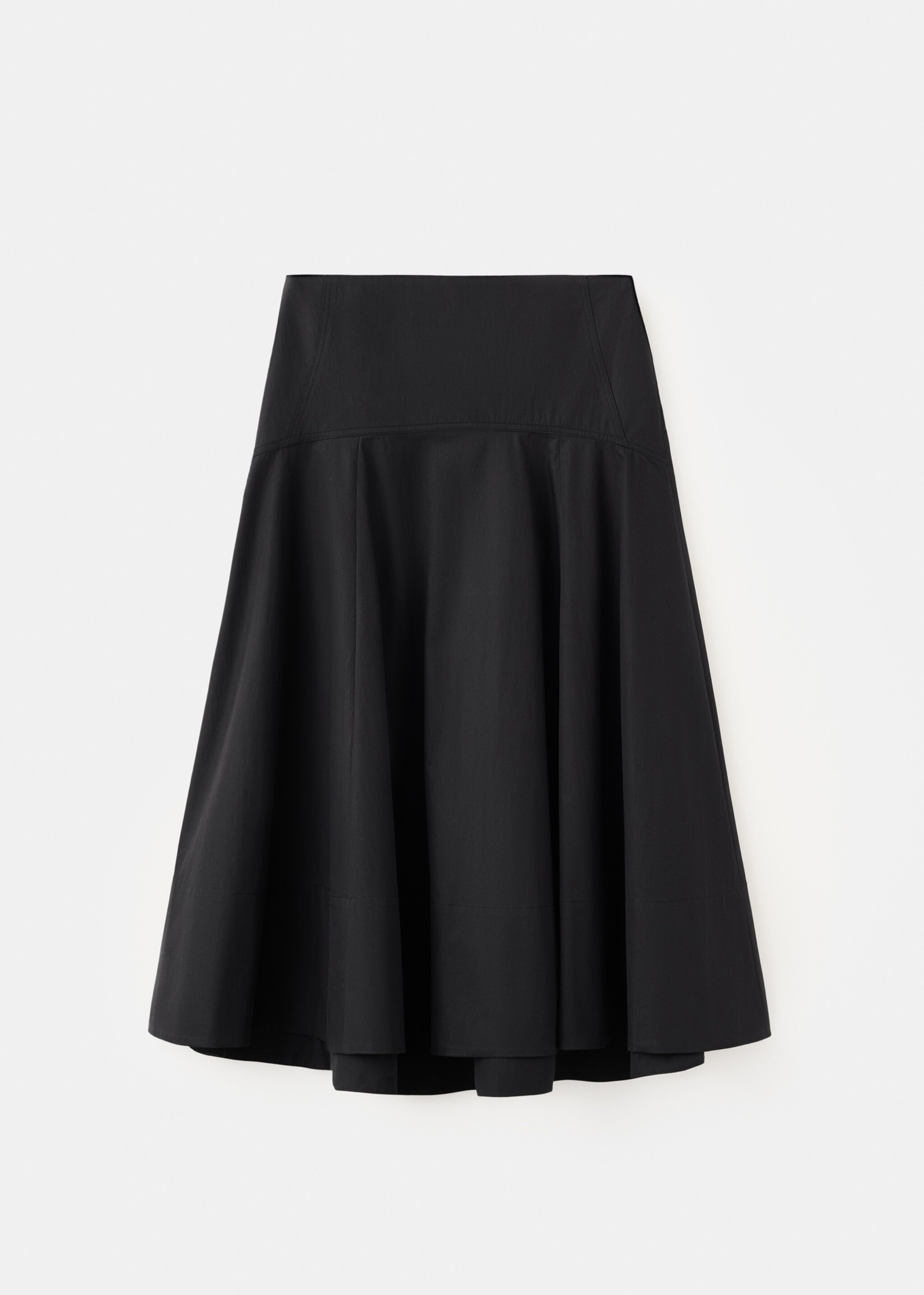Расклешенная юбка с декоративными швами - Изделие без модели, Черный. Ref: 27057800-00.