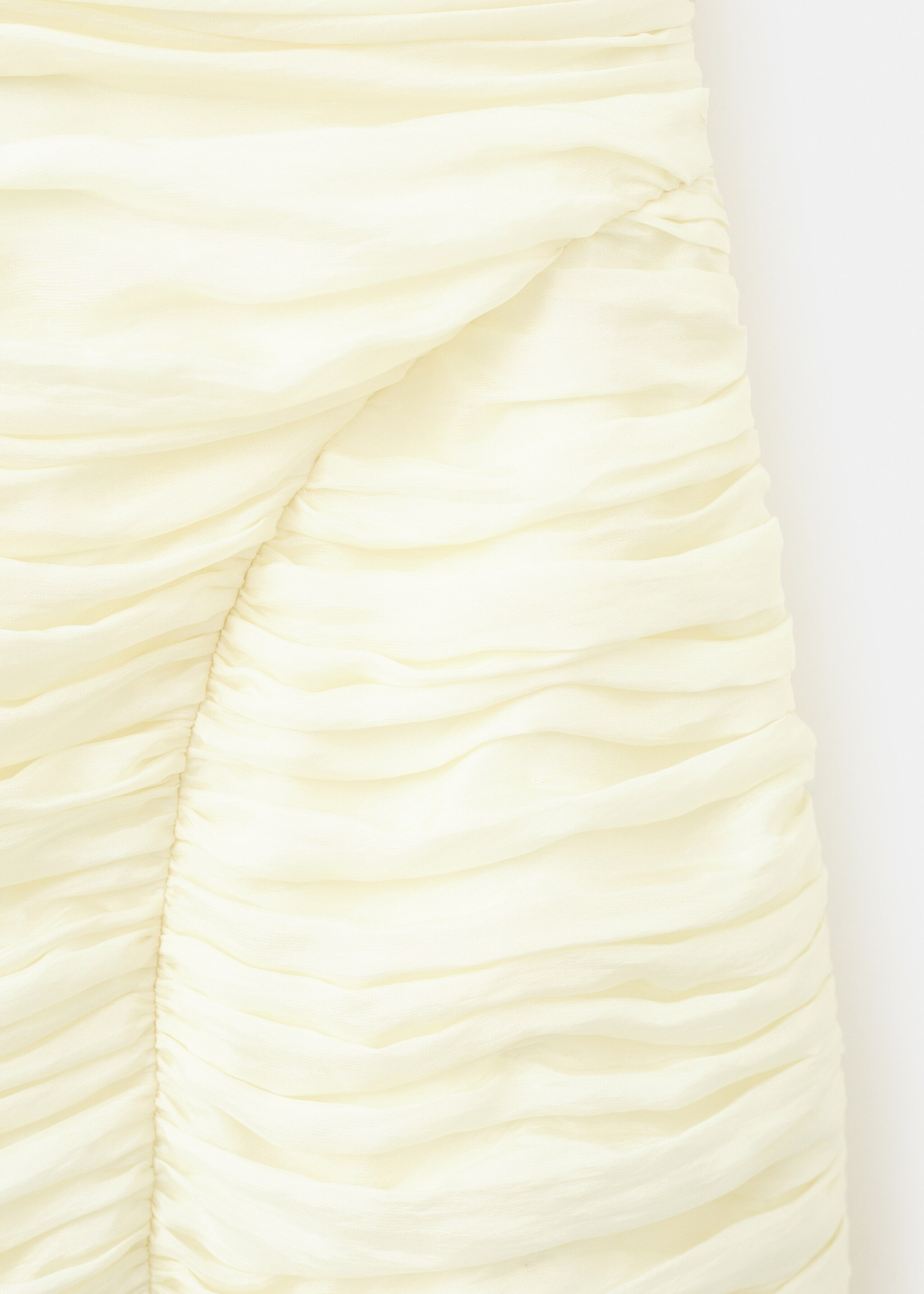 Pleated dress with seam detail - Details of the article 0, Ecru. Ref: 27057801-00.