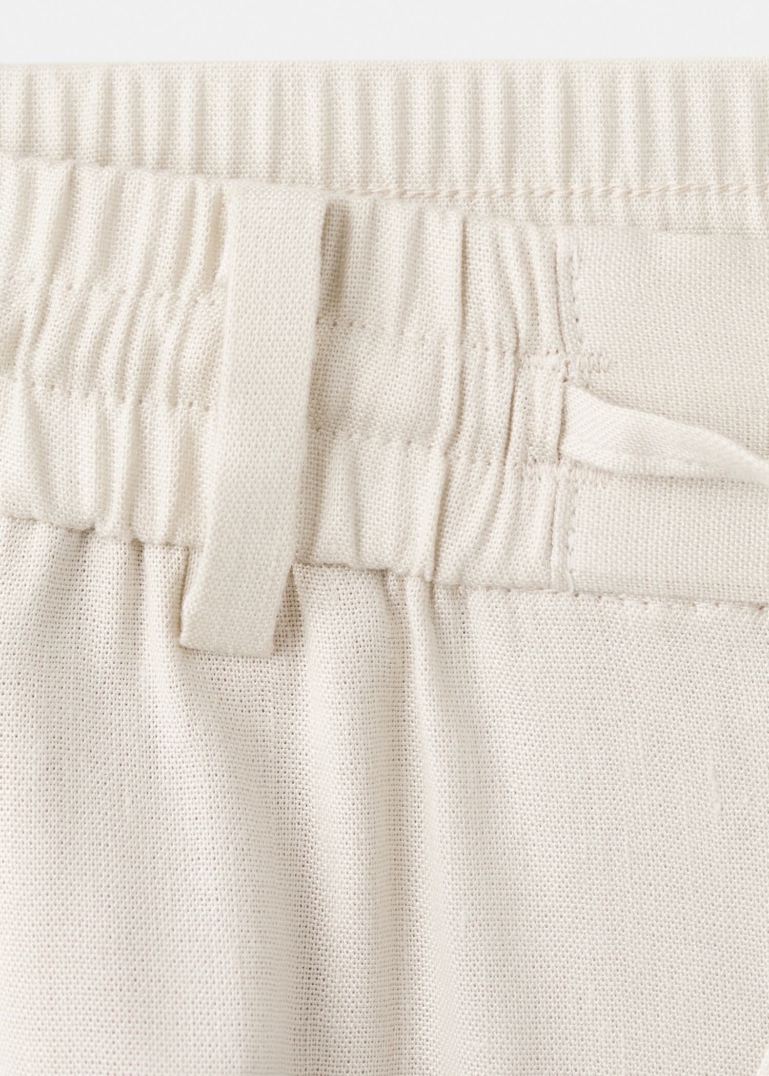 Pantalón slim fit lino cordón - Detalle del artículo 0