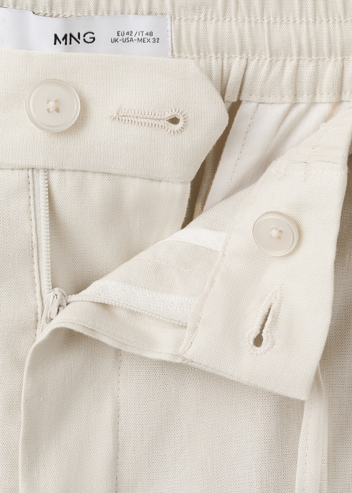 Pantalón slim fit lino cordón - Detalle del artículo 8