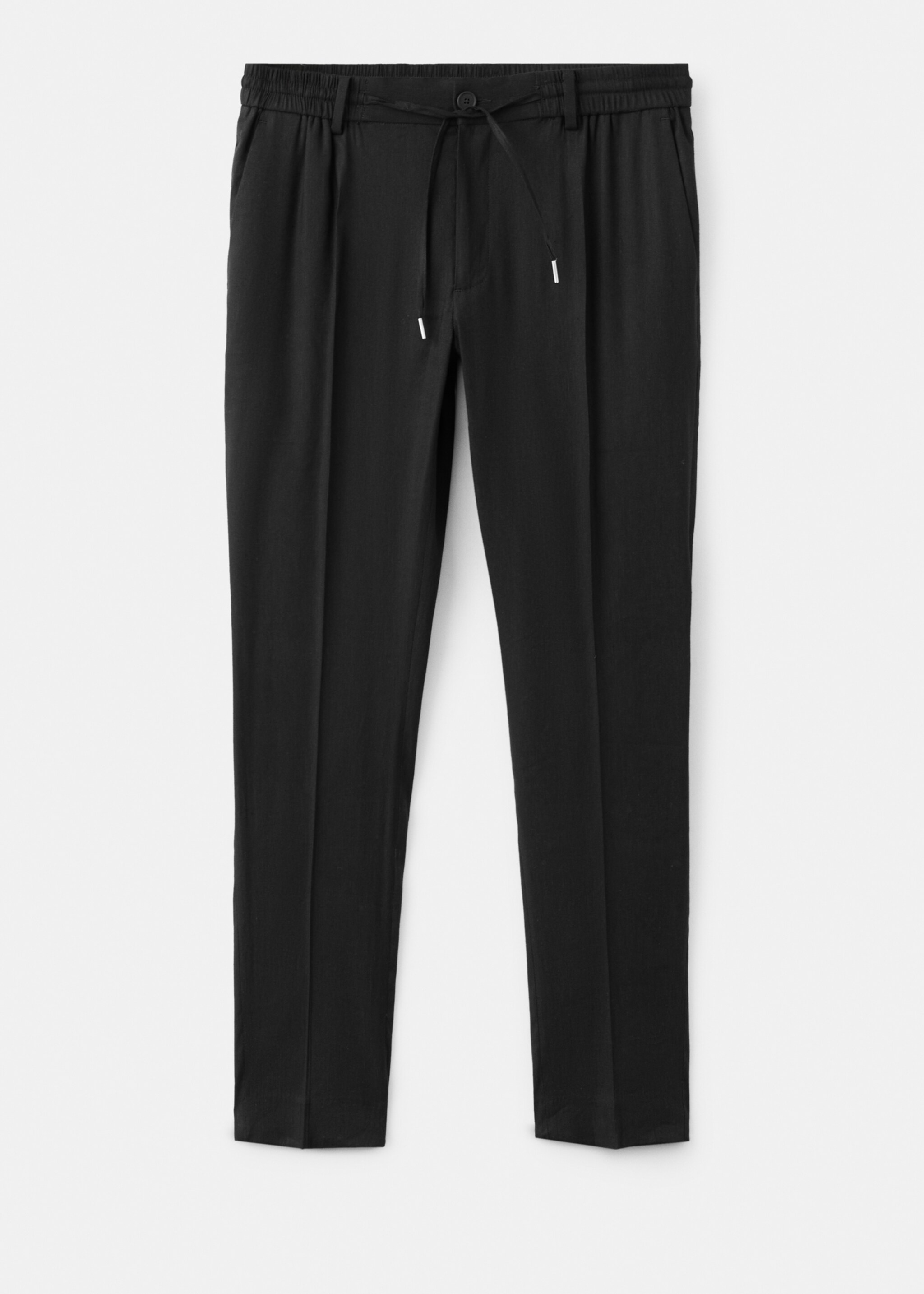 Pantalón slim fit lino cordón - Artículo sin modelo, Negro. Ref: 27057895-00.