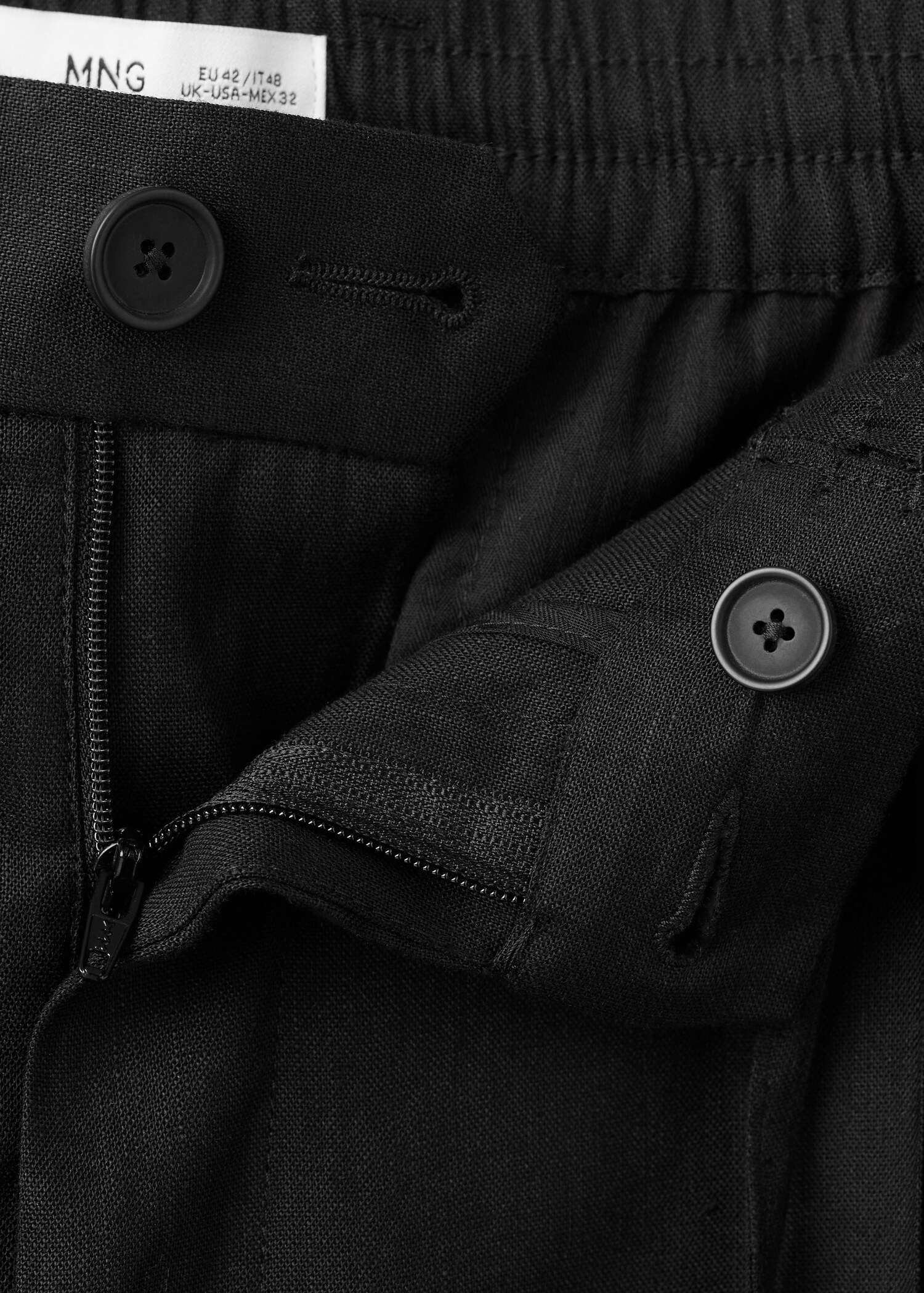 Pantalón slim fit lino cordón - Detalle del artículo 8