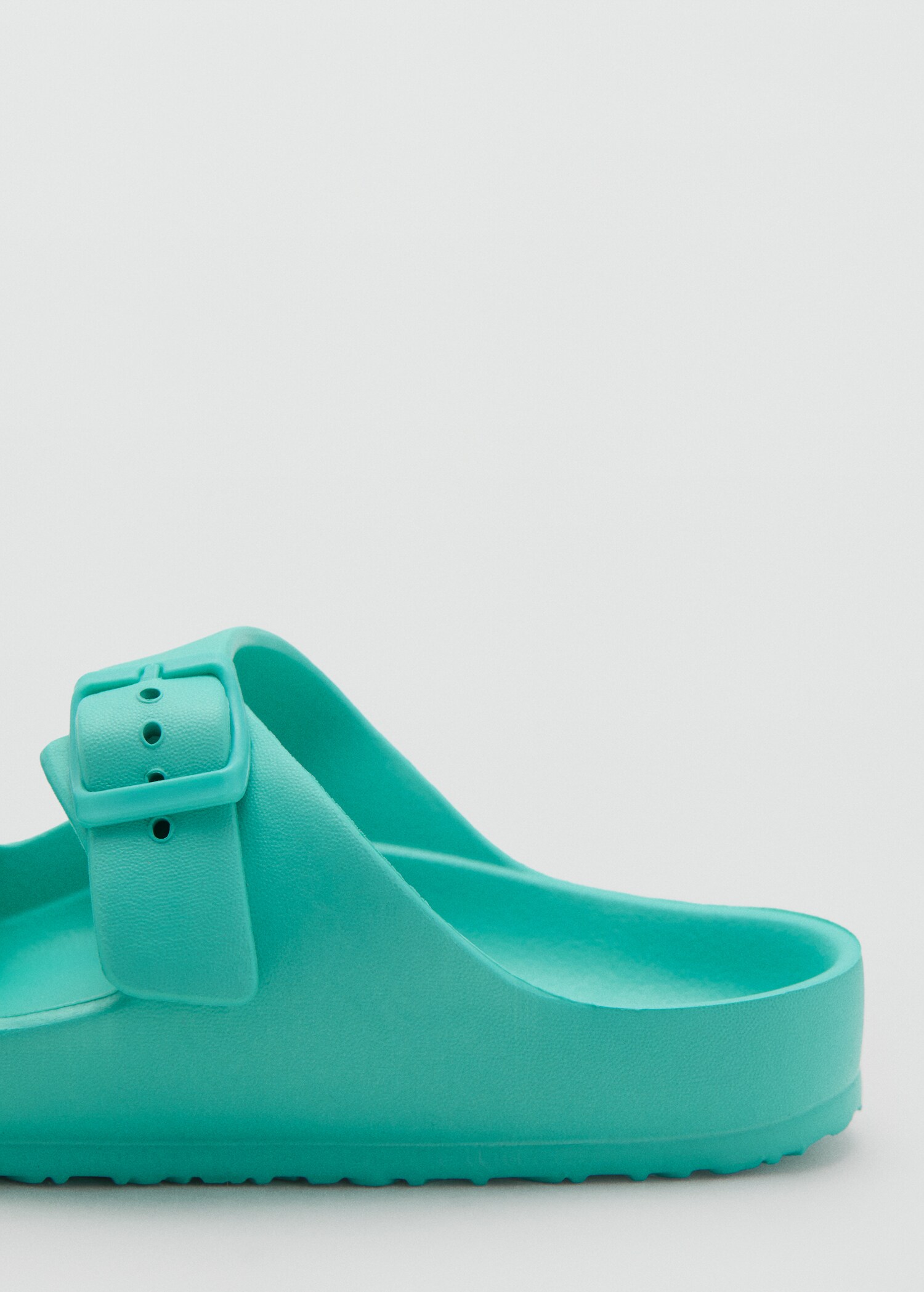 Rubberised buckle sandals - Details of the article 1