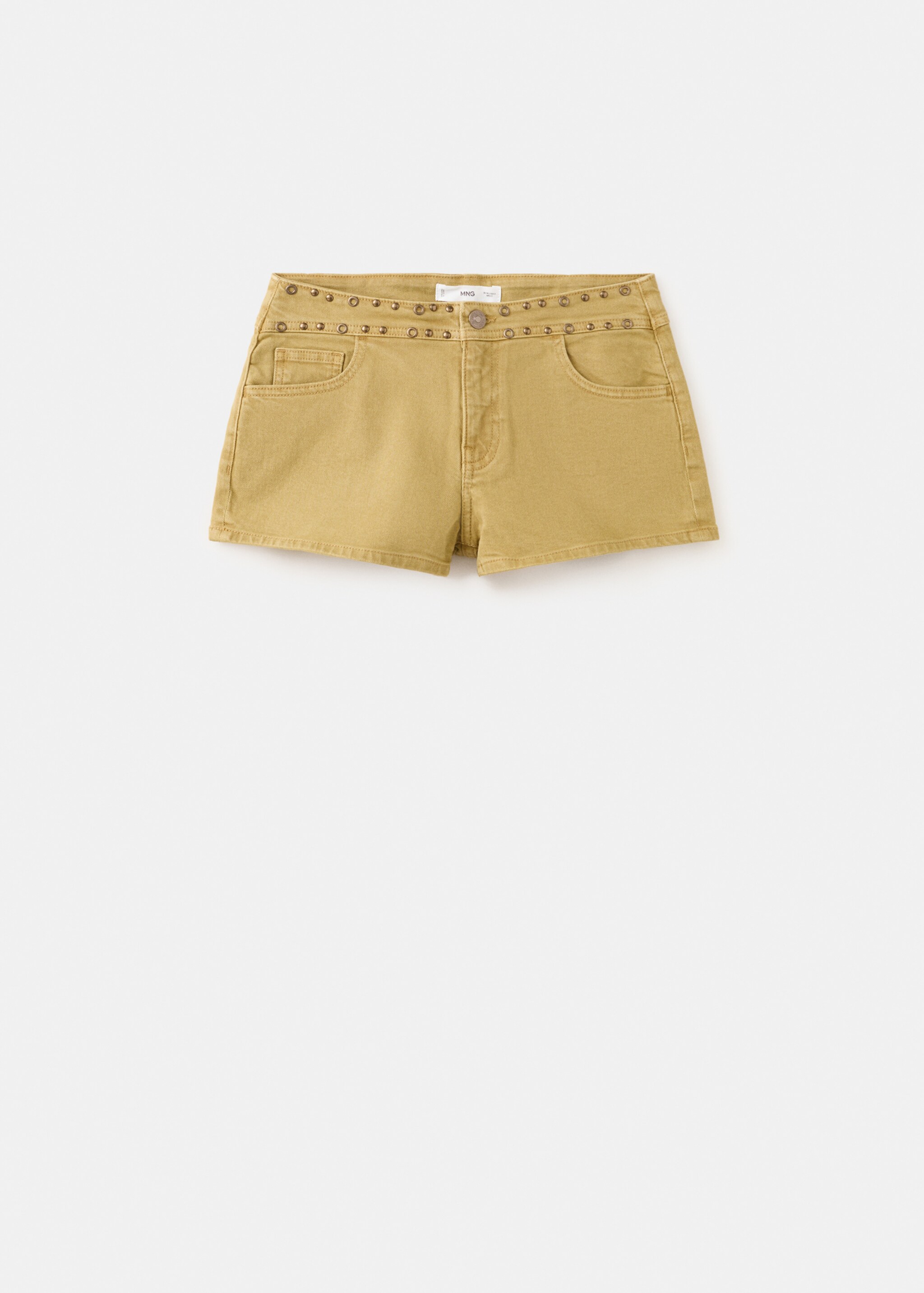 Mini short clouté - Article sans modèle, Olive. Ref: 27057904-00.