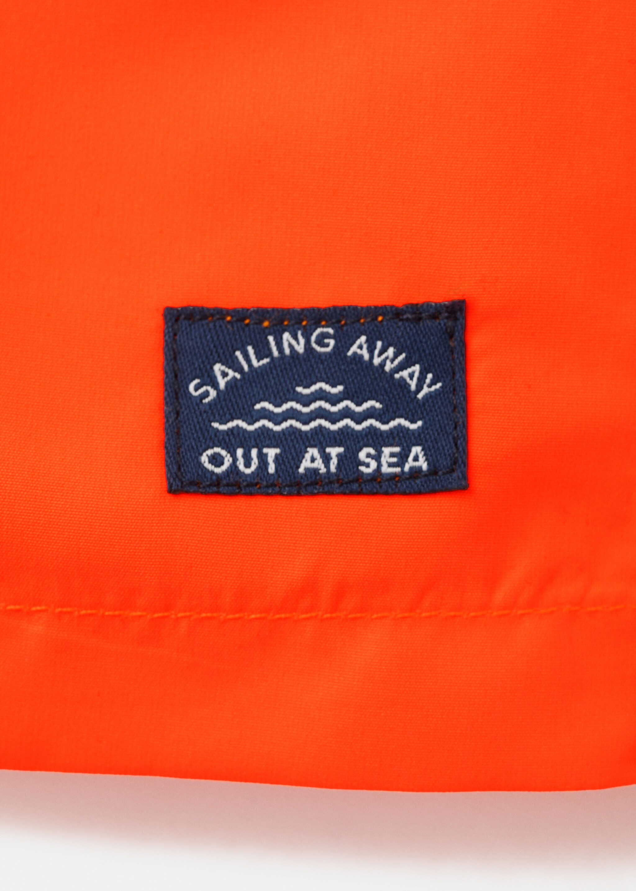 Contrast drawstring swim shorts - Details of the article 8, Neon Orange. Ref: 27057905-00.